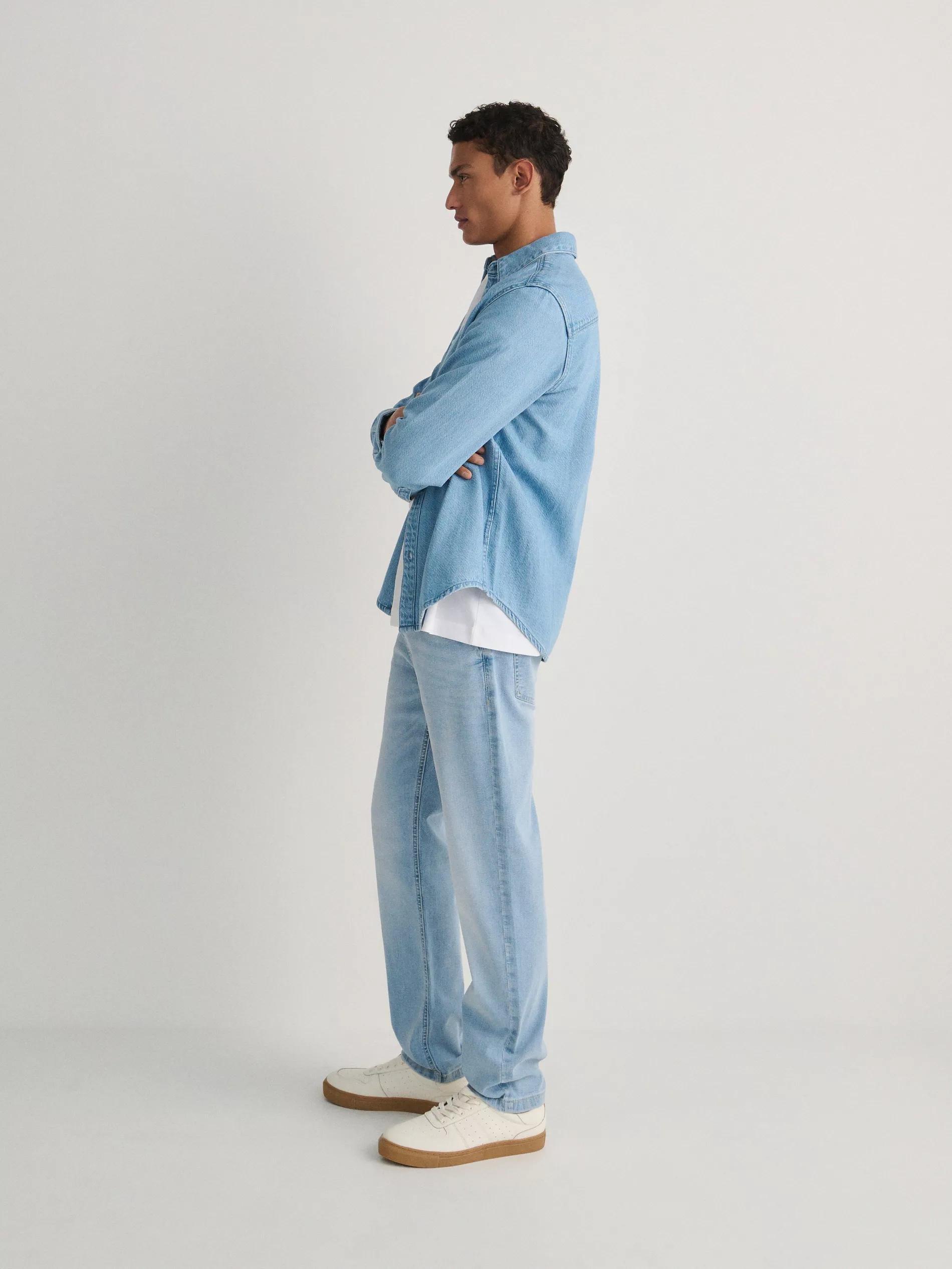 blue Slim jeans with wash effect, , large image number 1