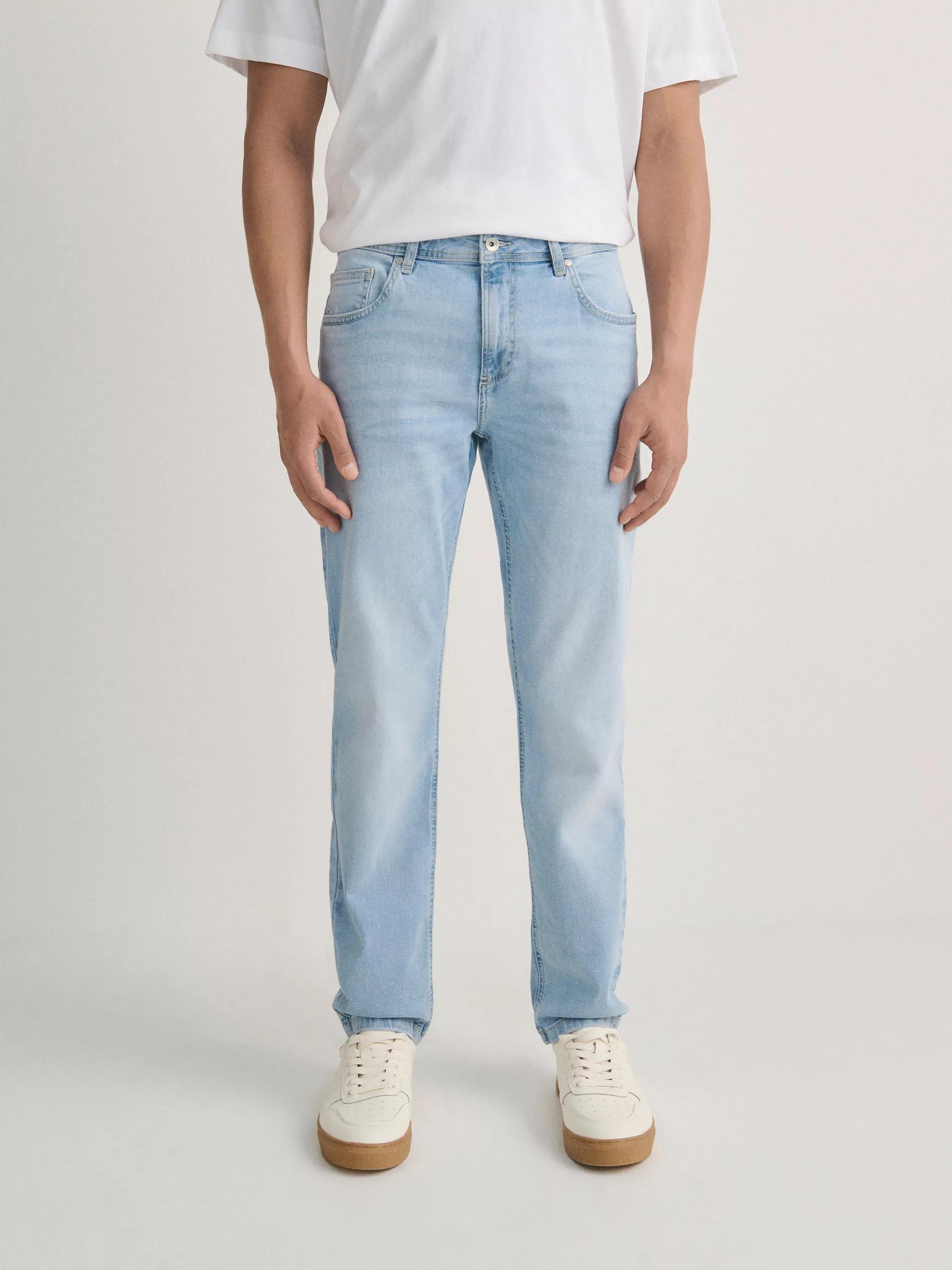 blue Slim jeans with wash effect, , large image number 4