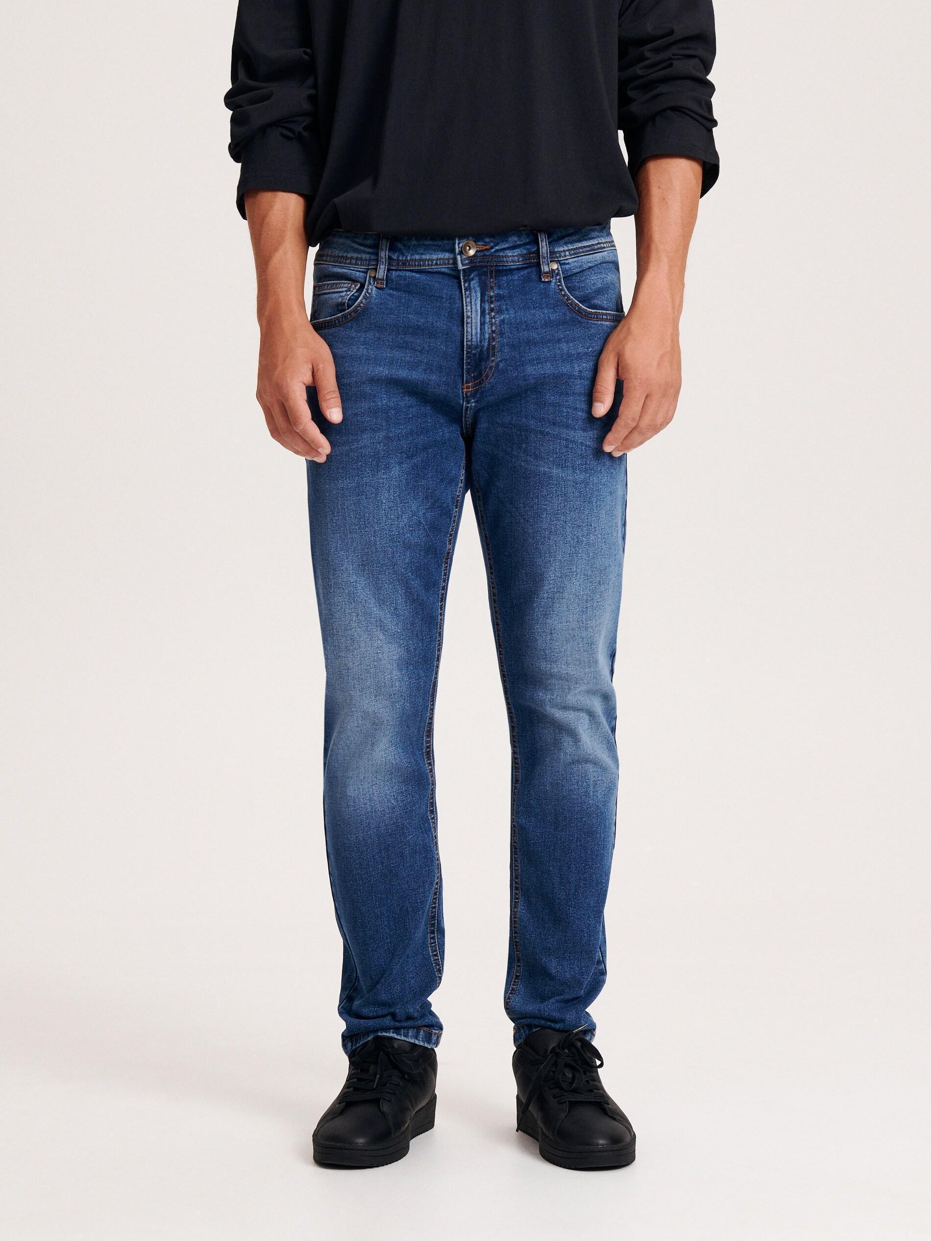 Blue Wash Effect Slim Jeans, , large image number 0