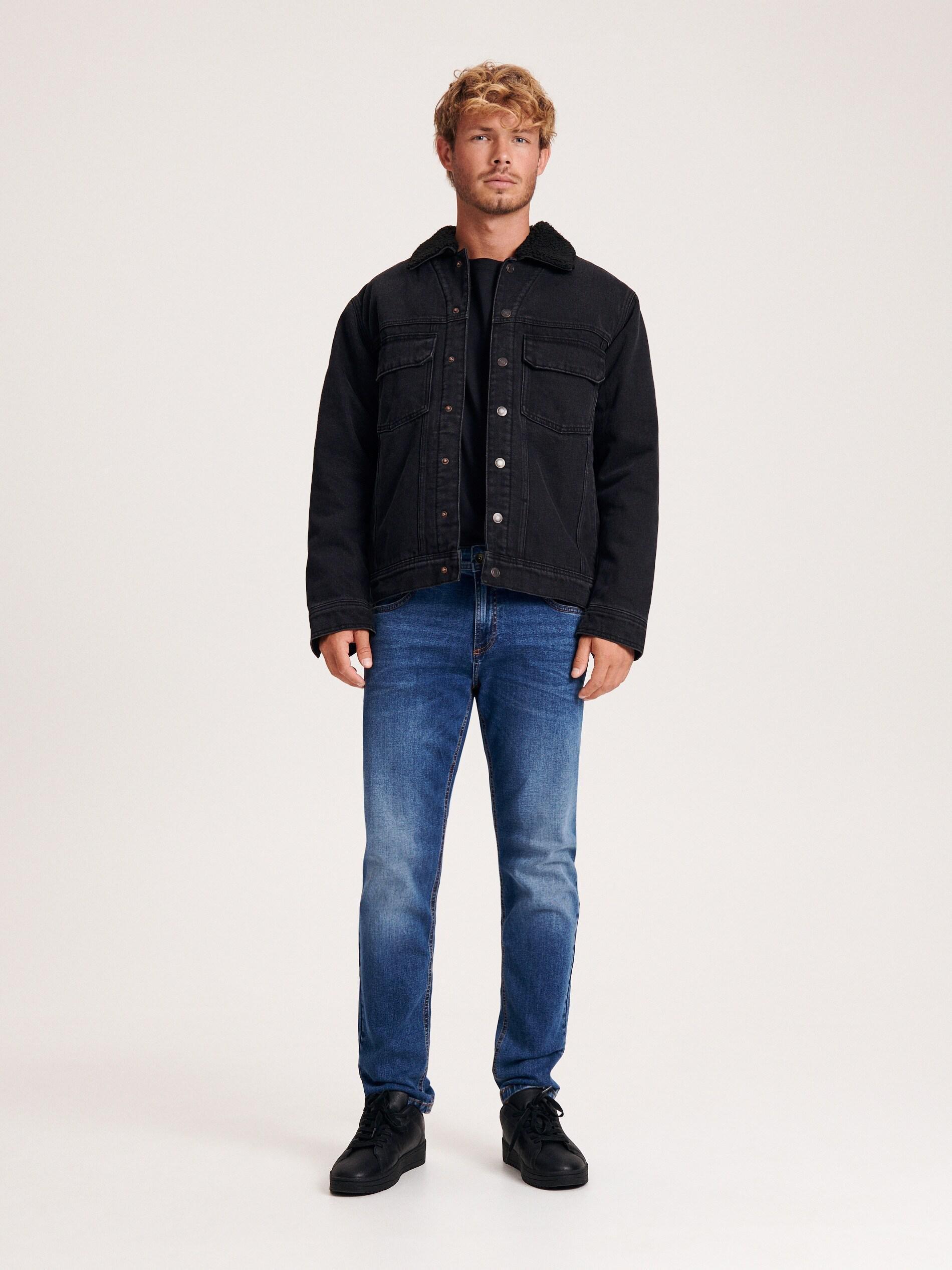 Blue Wash Effect Slim Jeans, , large image number 4