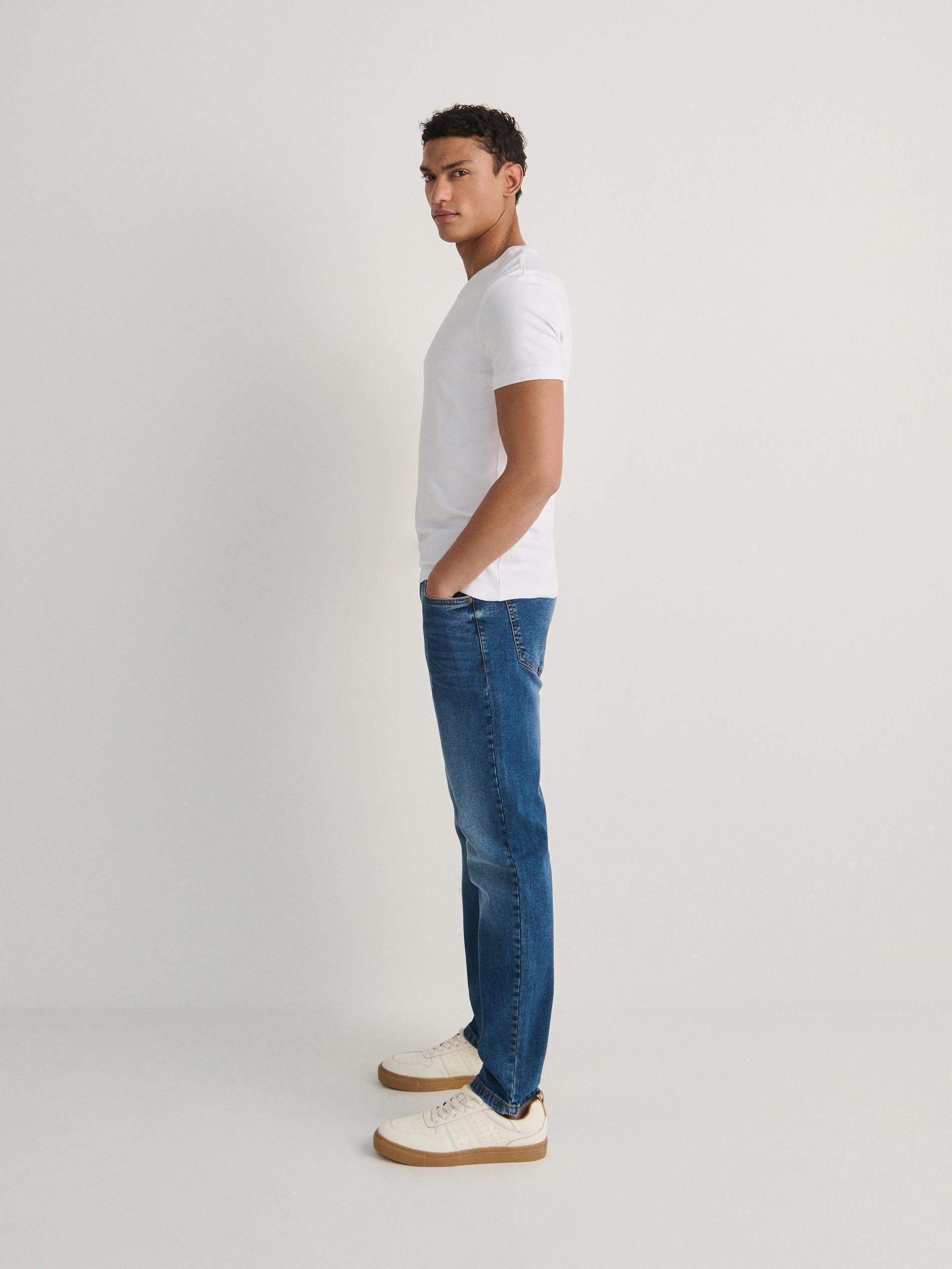 Blue Wash Effect Slim Jeans, , large image number 9