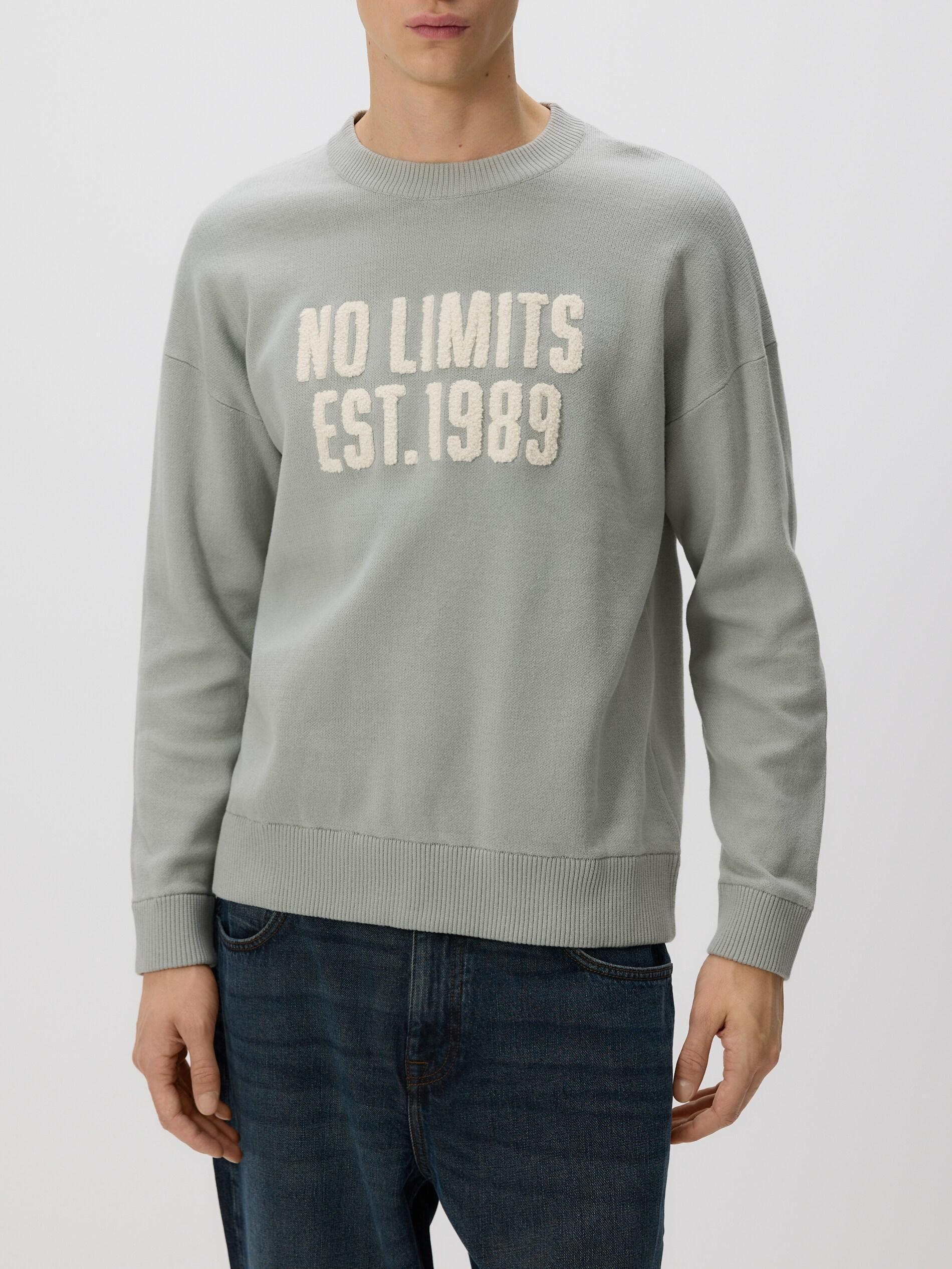 Green Jumper With Slogan, Green, large image number 2