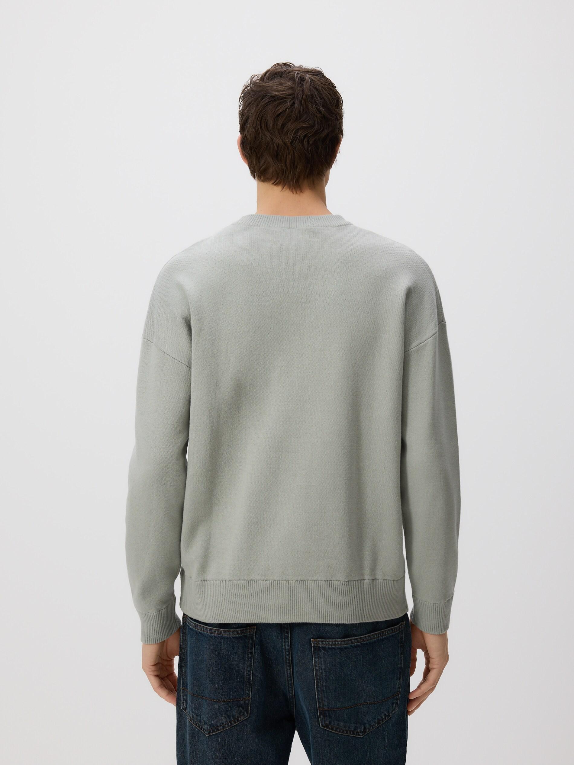 Green Jumper With Slogan, Green, large image number 3