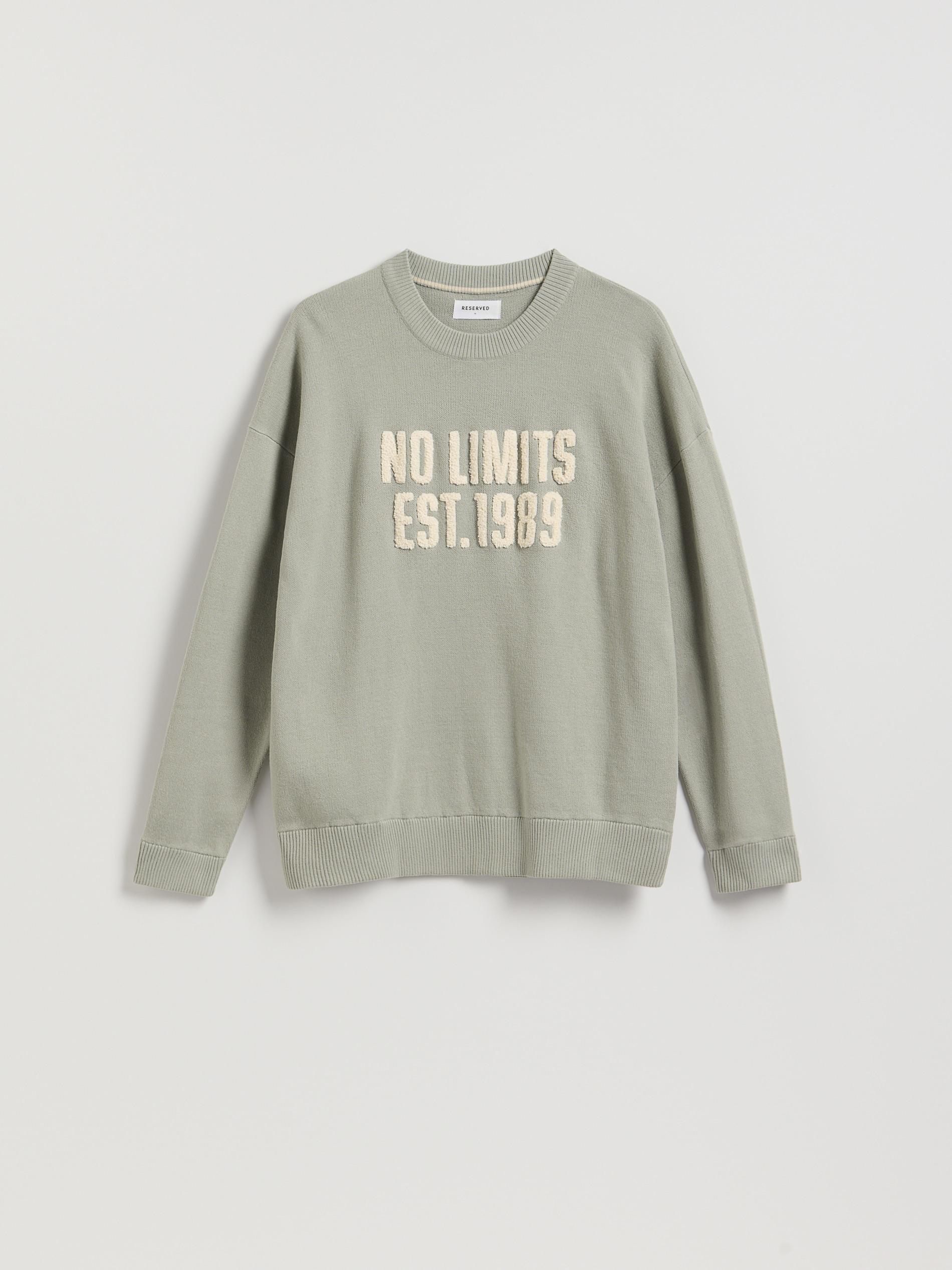 Green Jumper With Slogan, Green, large image number 4