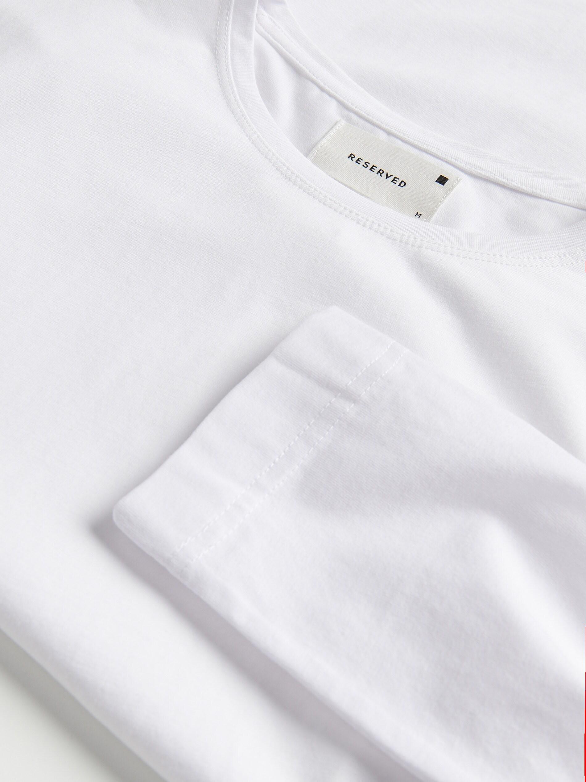 White Basic Long-Sleeved Blouse, , large image number 8