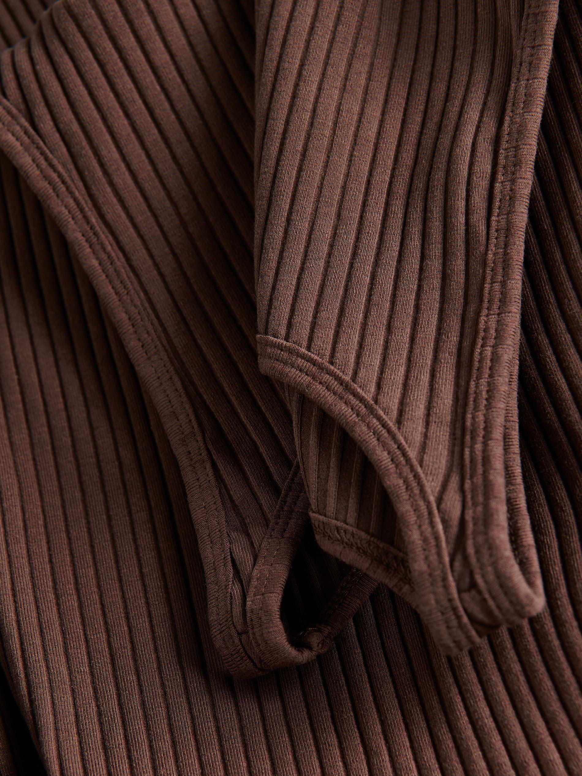 Brown Short Sleeve Dress, , large image number 6