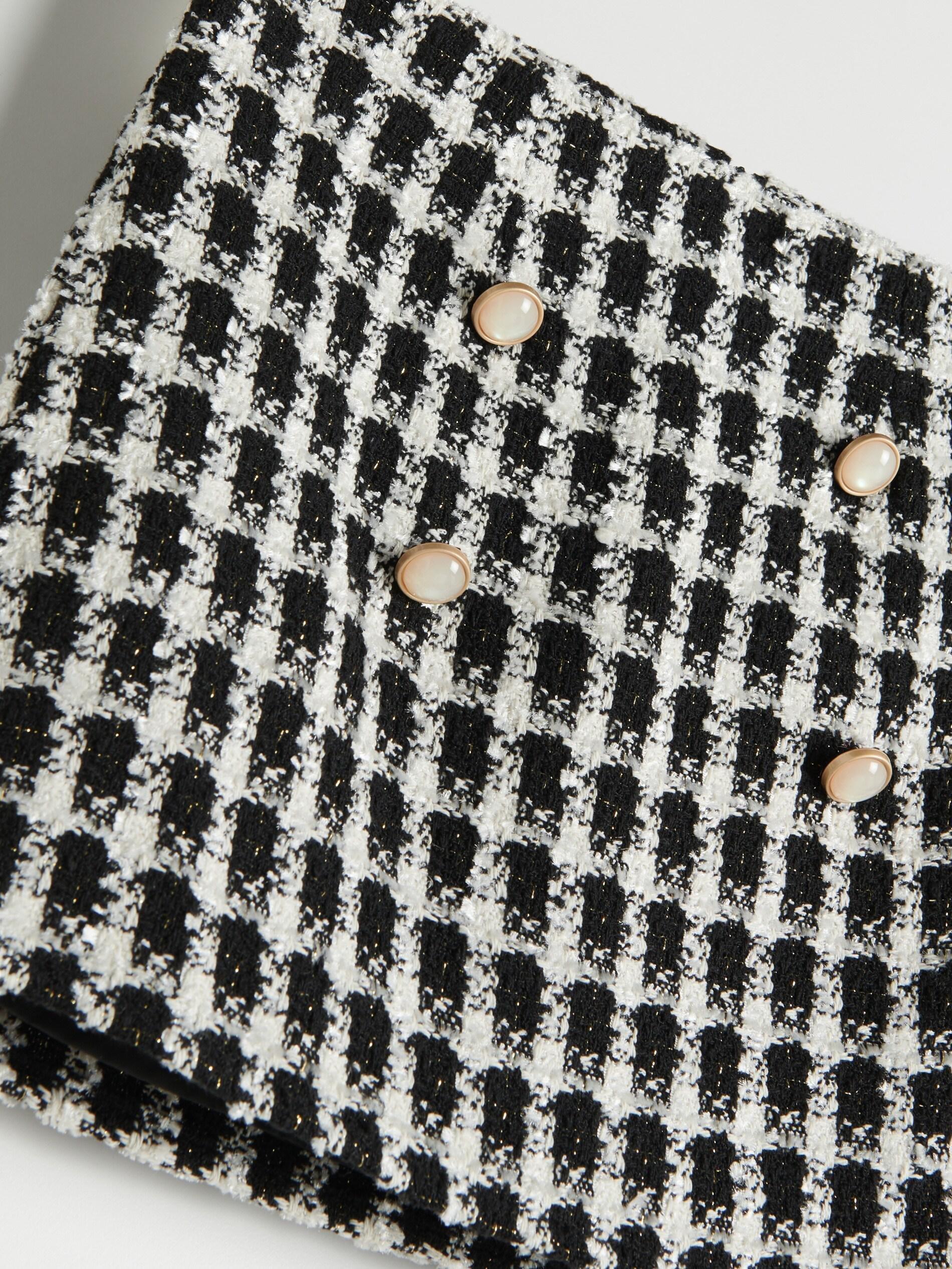 Black Checked Miniskirt, Kids Girl, , large image number 5