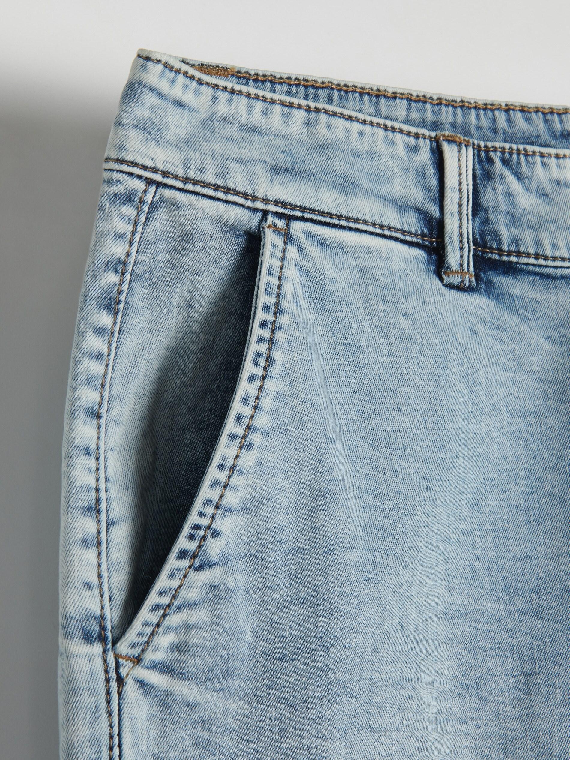 Light Blue Denim Chino Shorts, , large image number 1