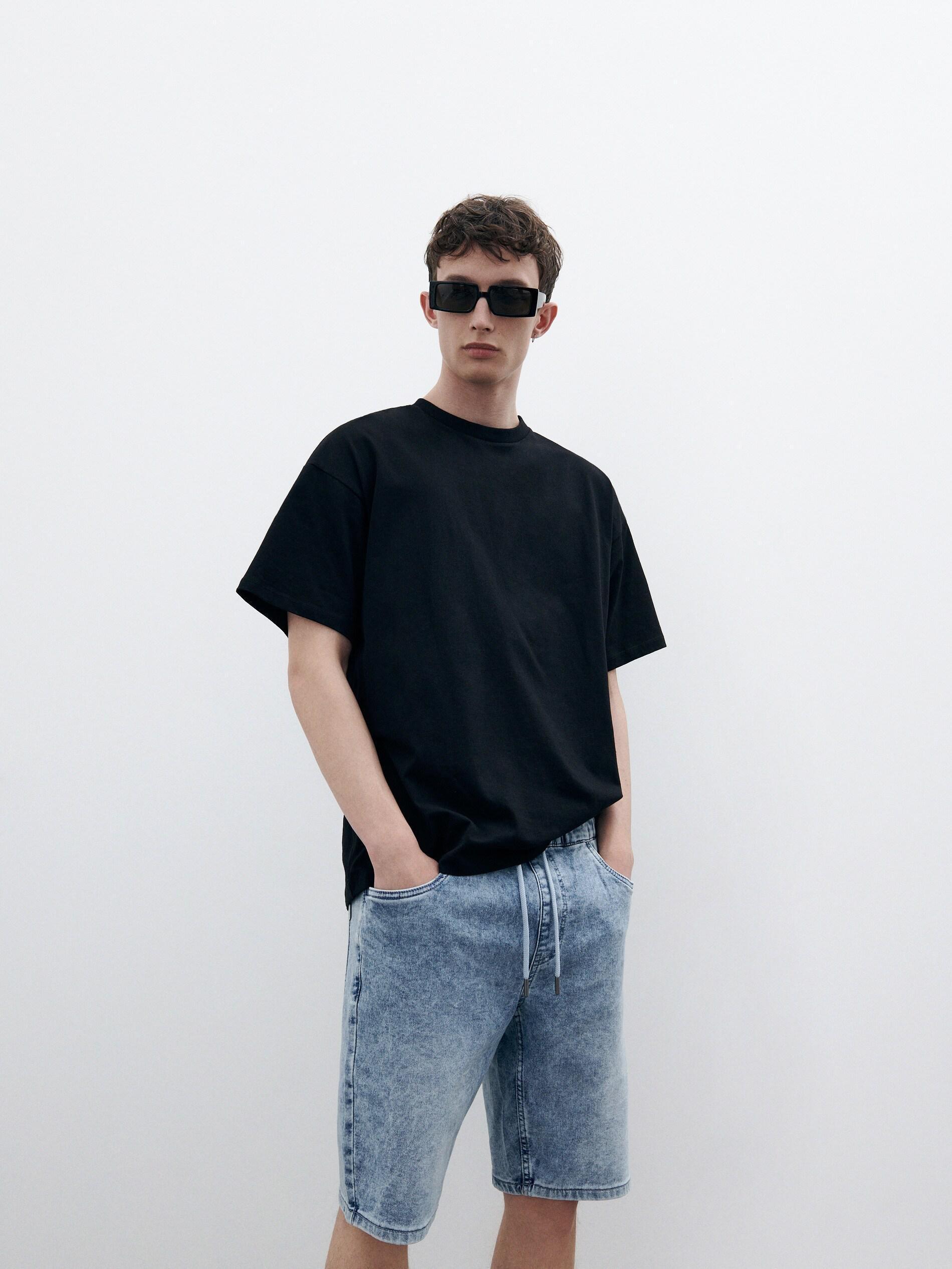 MEN`S SHORTS LIGHT BLUE JEANS, , large image number 0