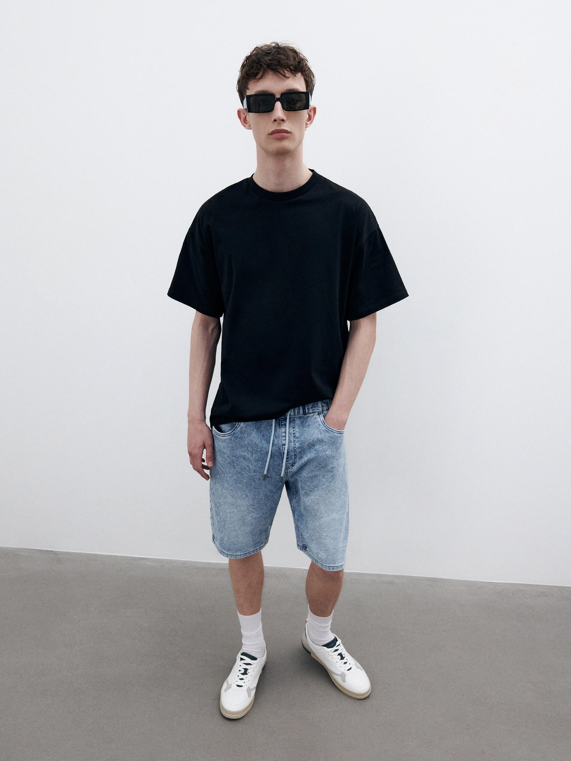 MEN`S SHORTS LIGHT BLUE JEANS, , large image number 2