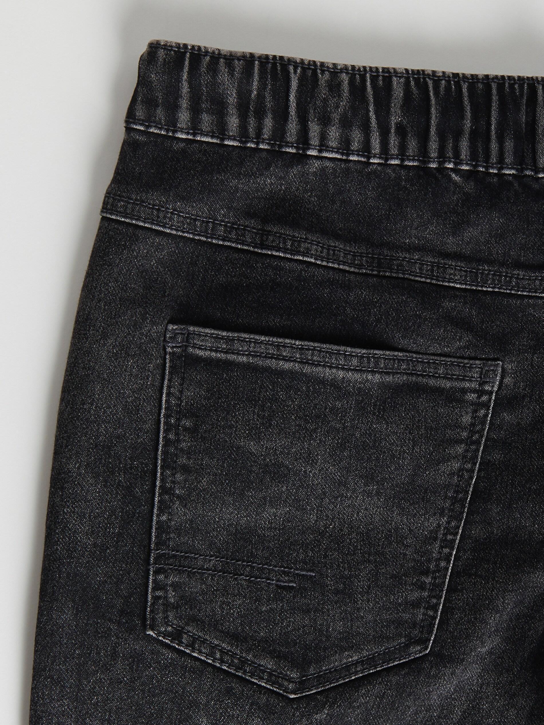 Grey Denim Jogger Shorts, , large image number 4