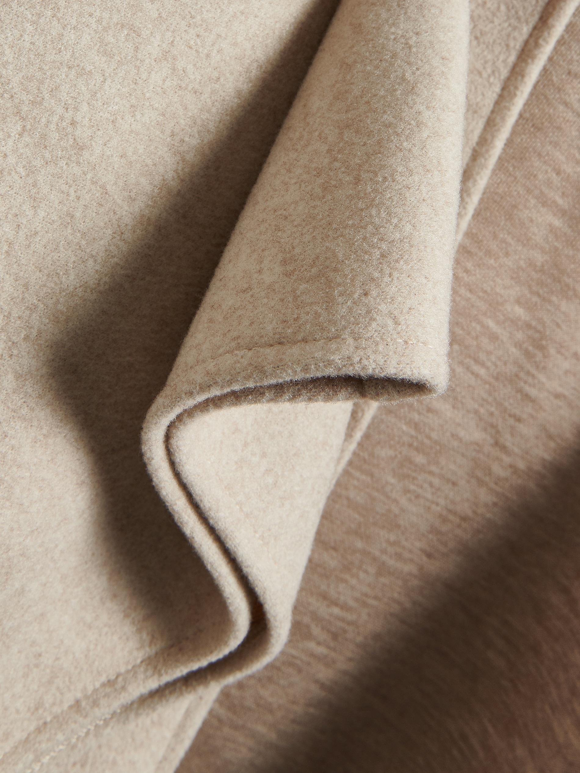 Beige Poncho With Tie, Ivory, large image number 7
