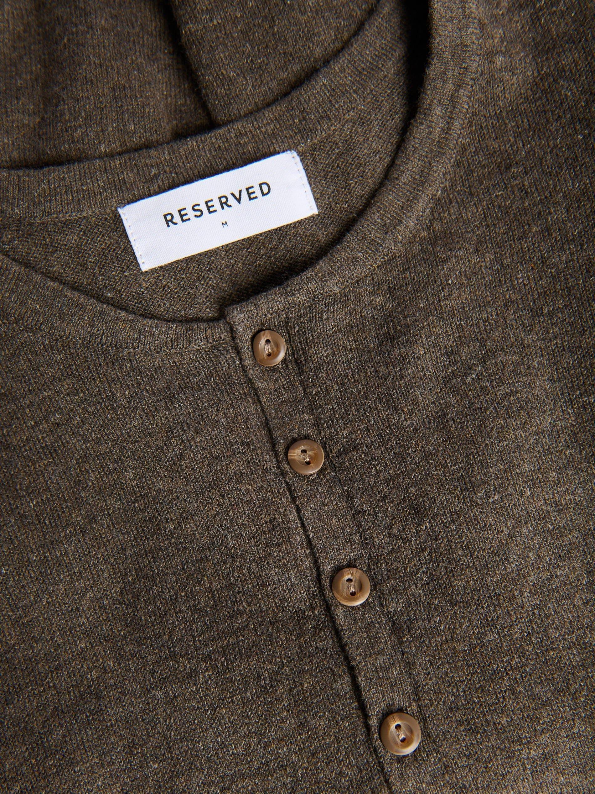 Anthracite Henley Sweater, 7401_86M, medium