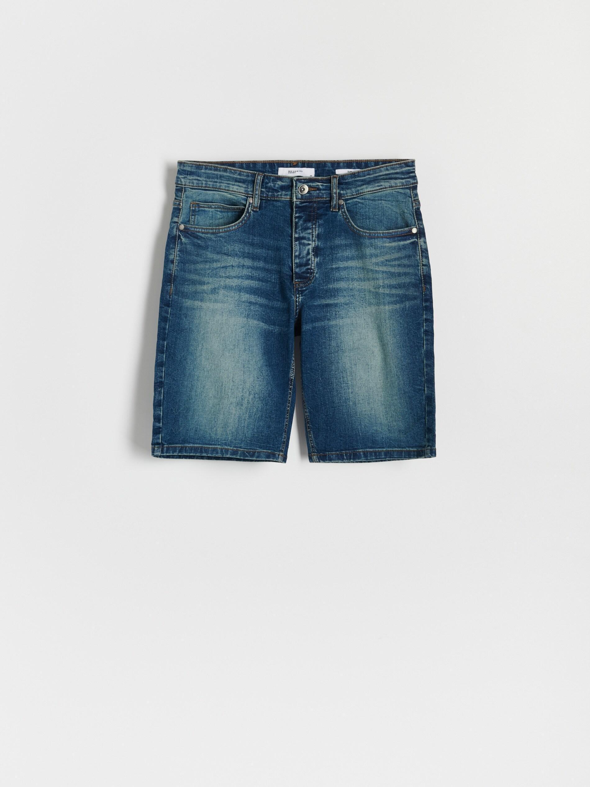 Indigo Denim Regular Shorts, , large image number 0