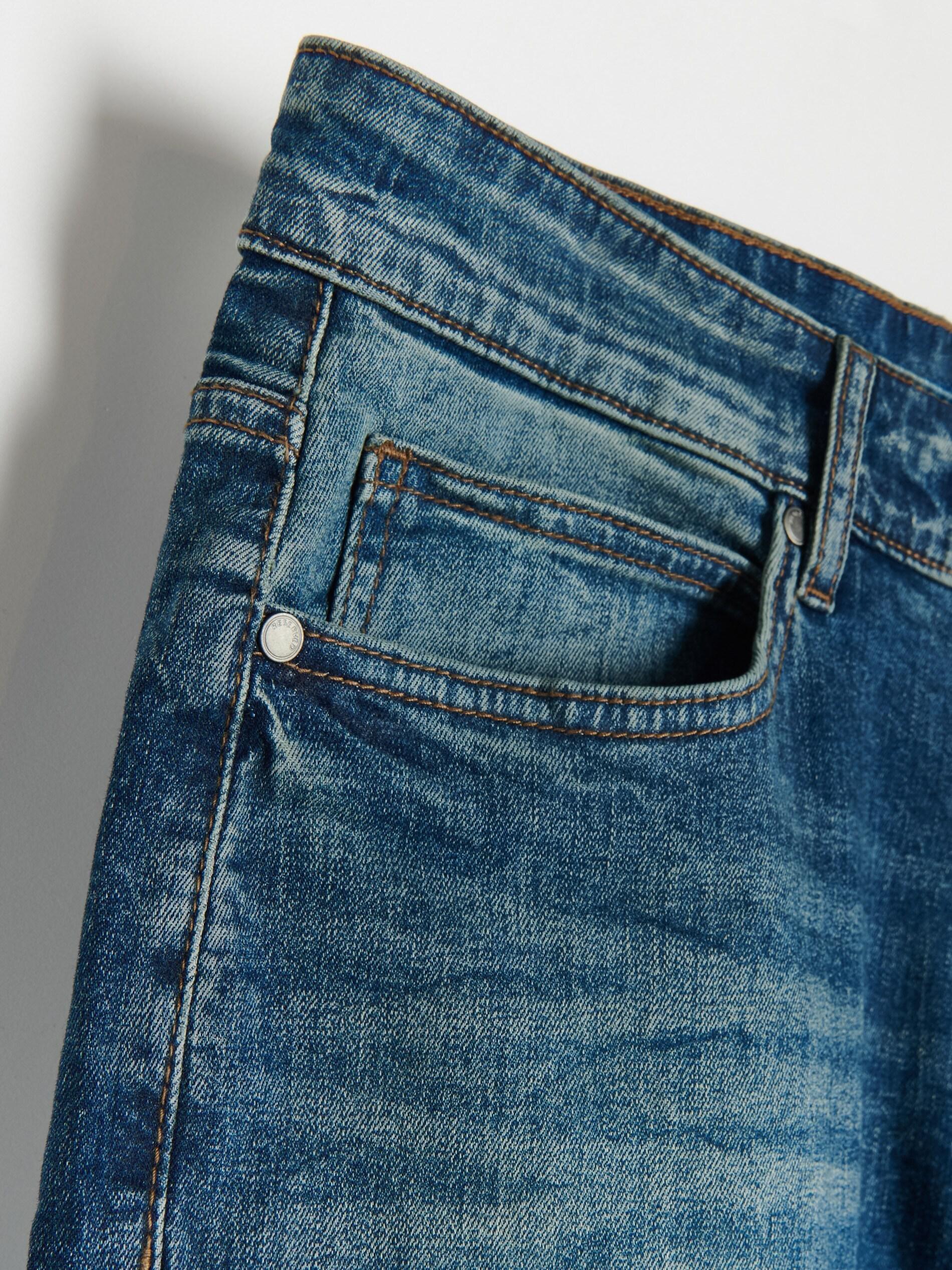 Indigo Denim Regular Shorts, , large image number 1