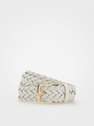 Reserved - cream Woven belt with buckle