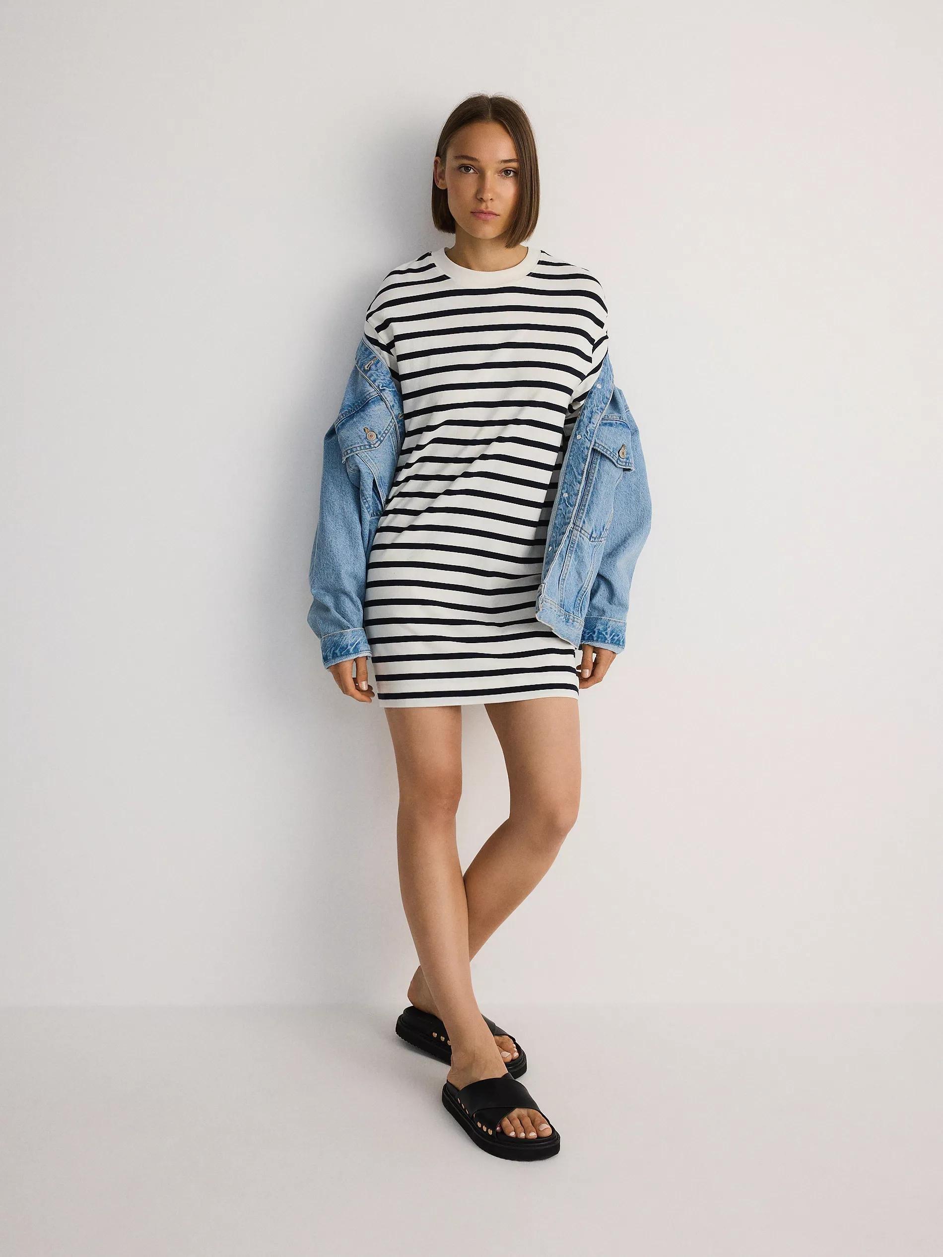 Multicolour Striped Mini Dress, , large image number 3