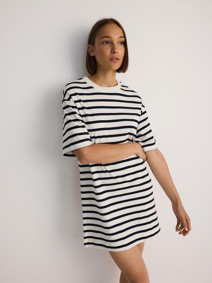 Multicolour Striped Mini Dress, , large image number 4