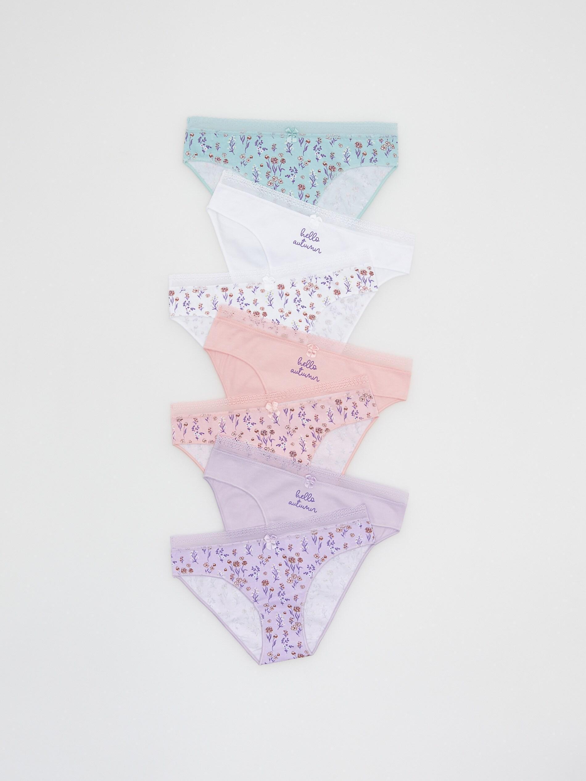 Multicolor Cotton Rich Knickers 5 Pack, Unisex Kids, , large image number 0