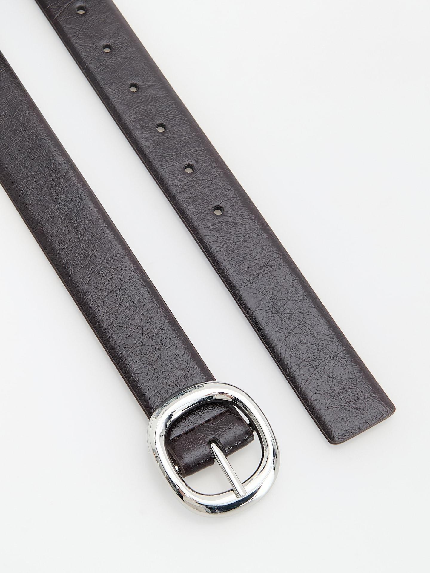 Brown Buckle Belt, Brown, large image number 1