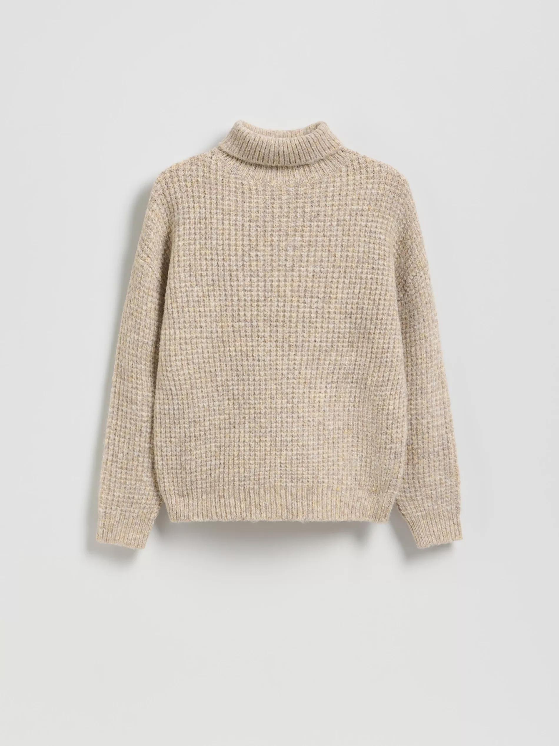 CREAM Turtleneck with wool blend, Ivory, large image number 0