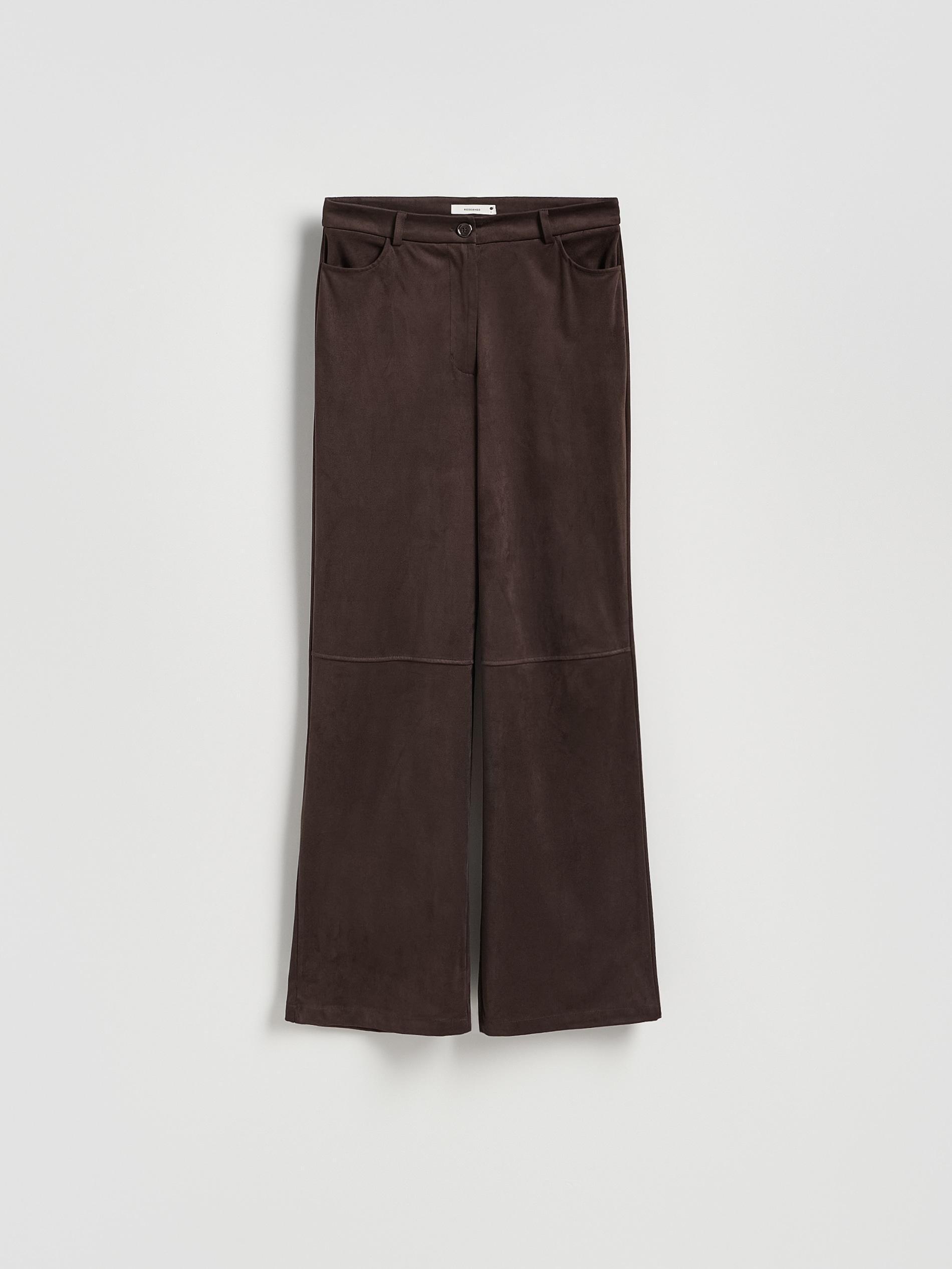 LADIES` TROUSER S DARK BROWN, Brown, large image number 0