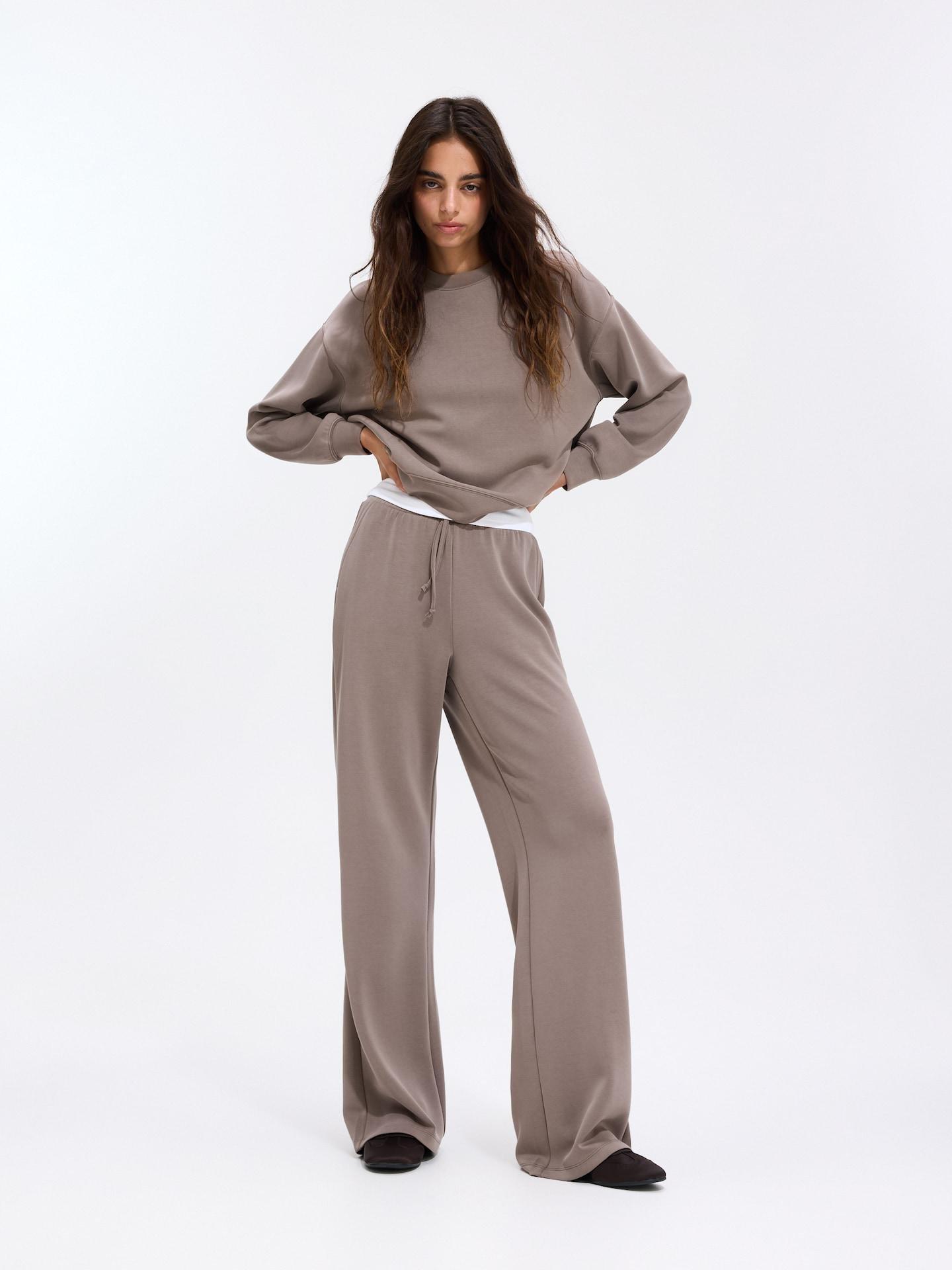 Brown Modal Blend Sweatshirt, Brown, large image number 1