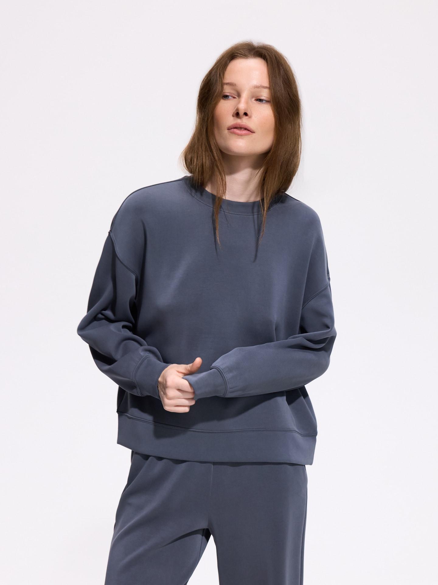Grey Modal Blend Sweatshirt, Grey, large image number 0