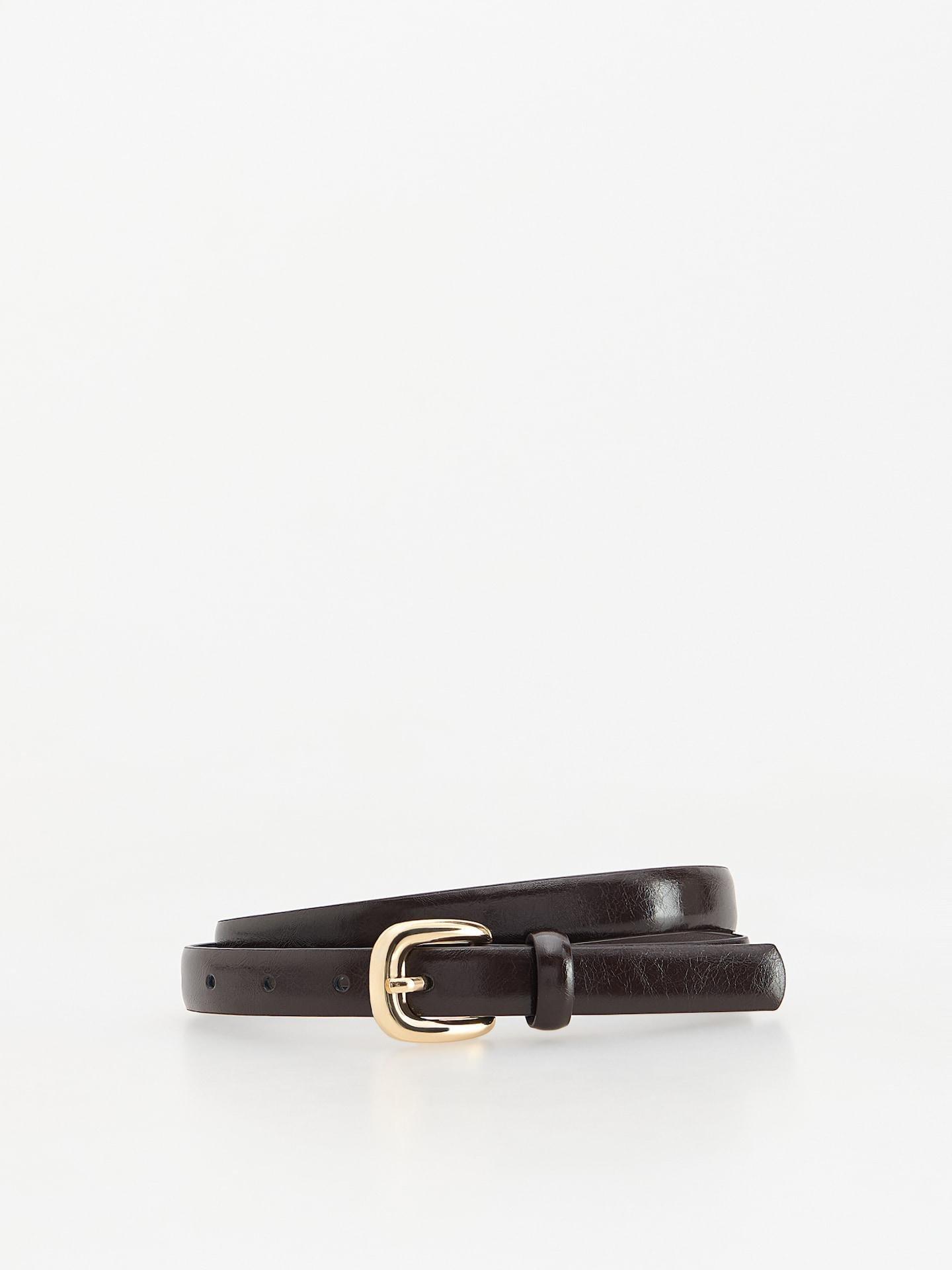 Brown Buckle Belt, Brown, large image number 0