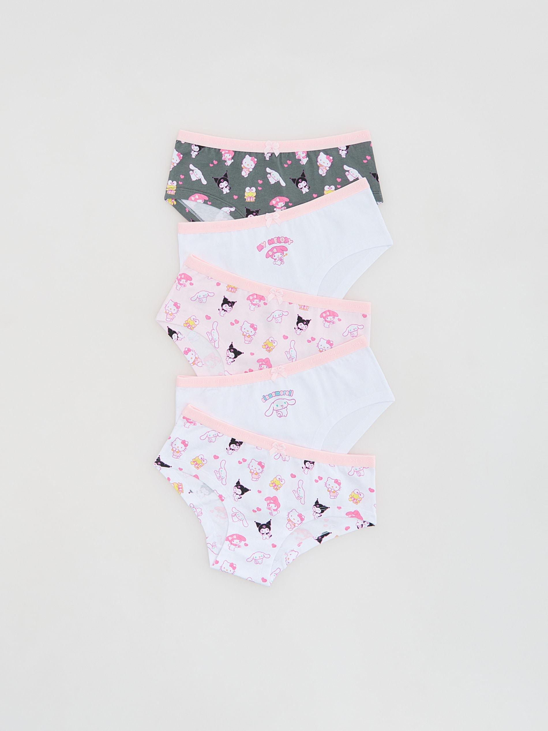 White Hello Kitty And Friends Panties 5-Pack, White, large image number 0