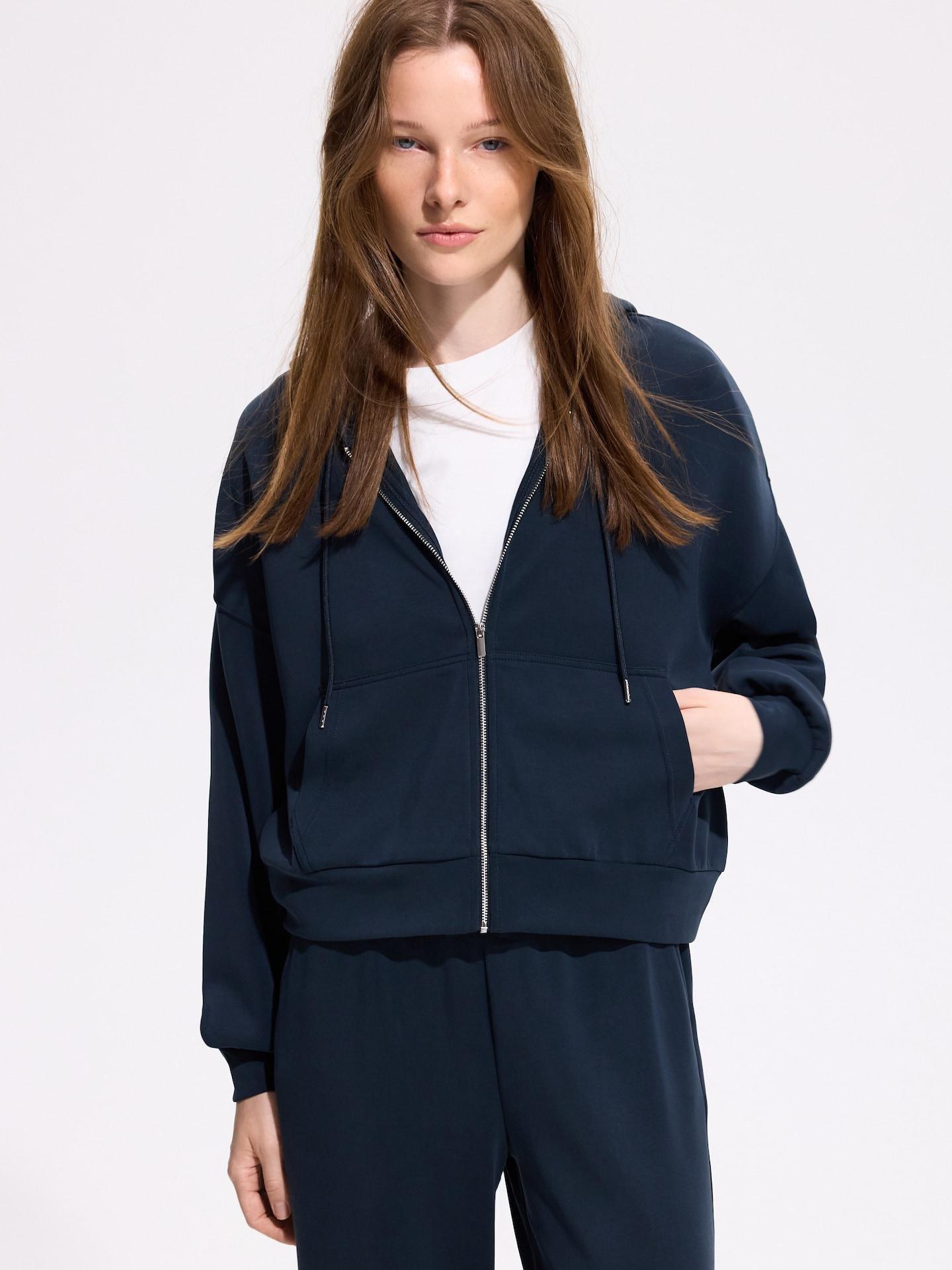 Blue Blouse With Modal, Navy, large image number 1