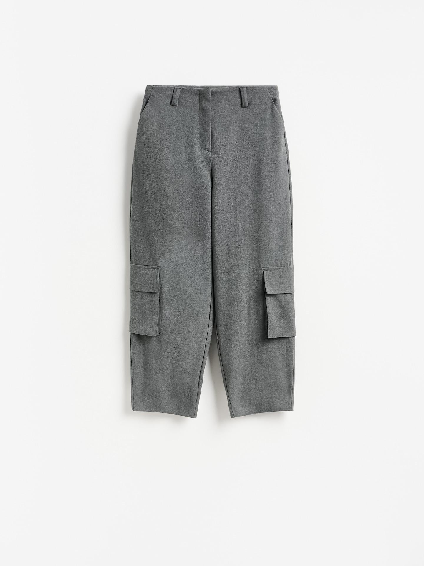 Grey Trousers With Cargo Pockets, Grey, large image number 4