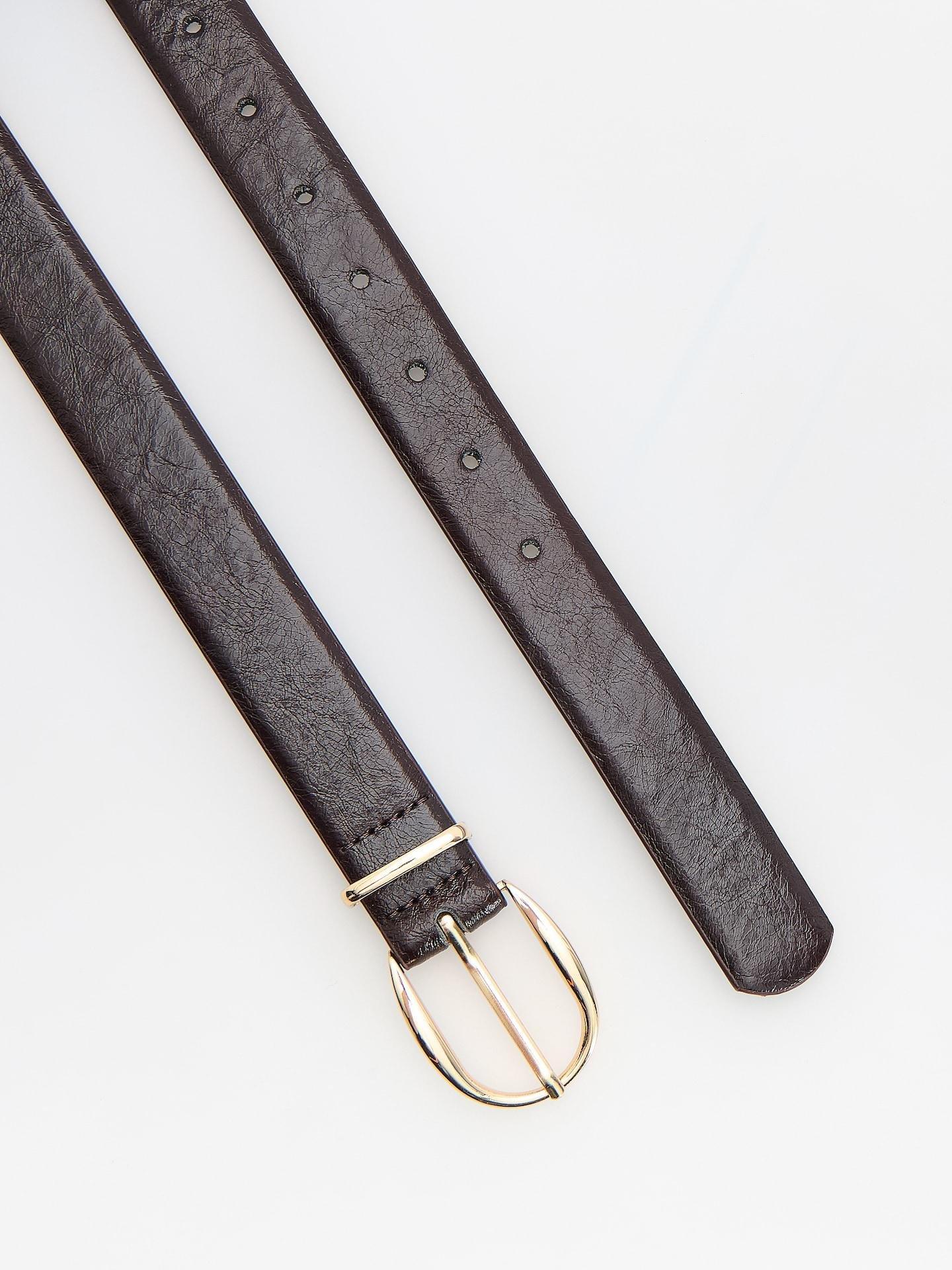 Red Buckle Belt, Burgundy, large image number 1