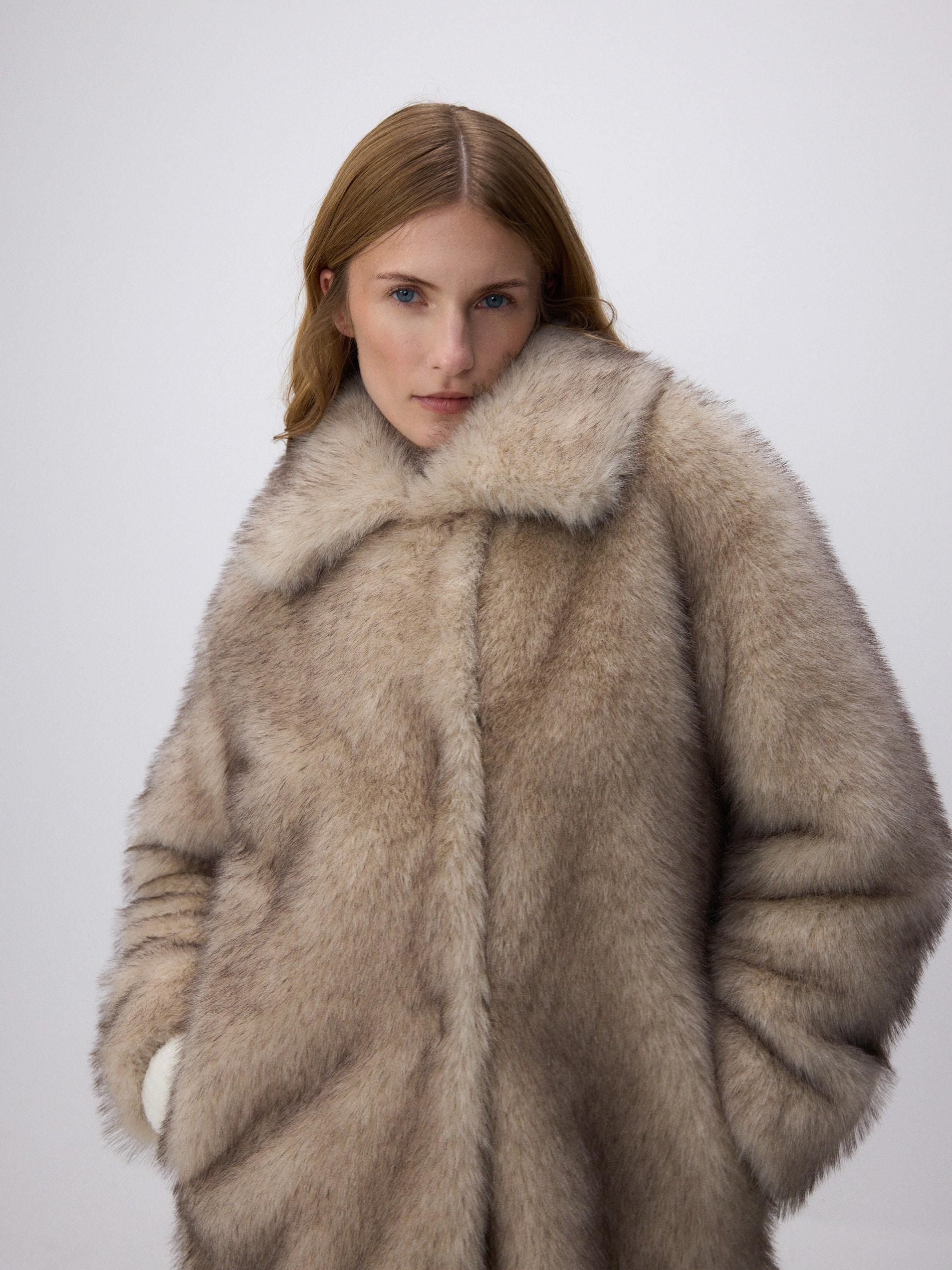 NUDE Oversize faux fur coat, , large image number 3