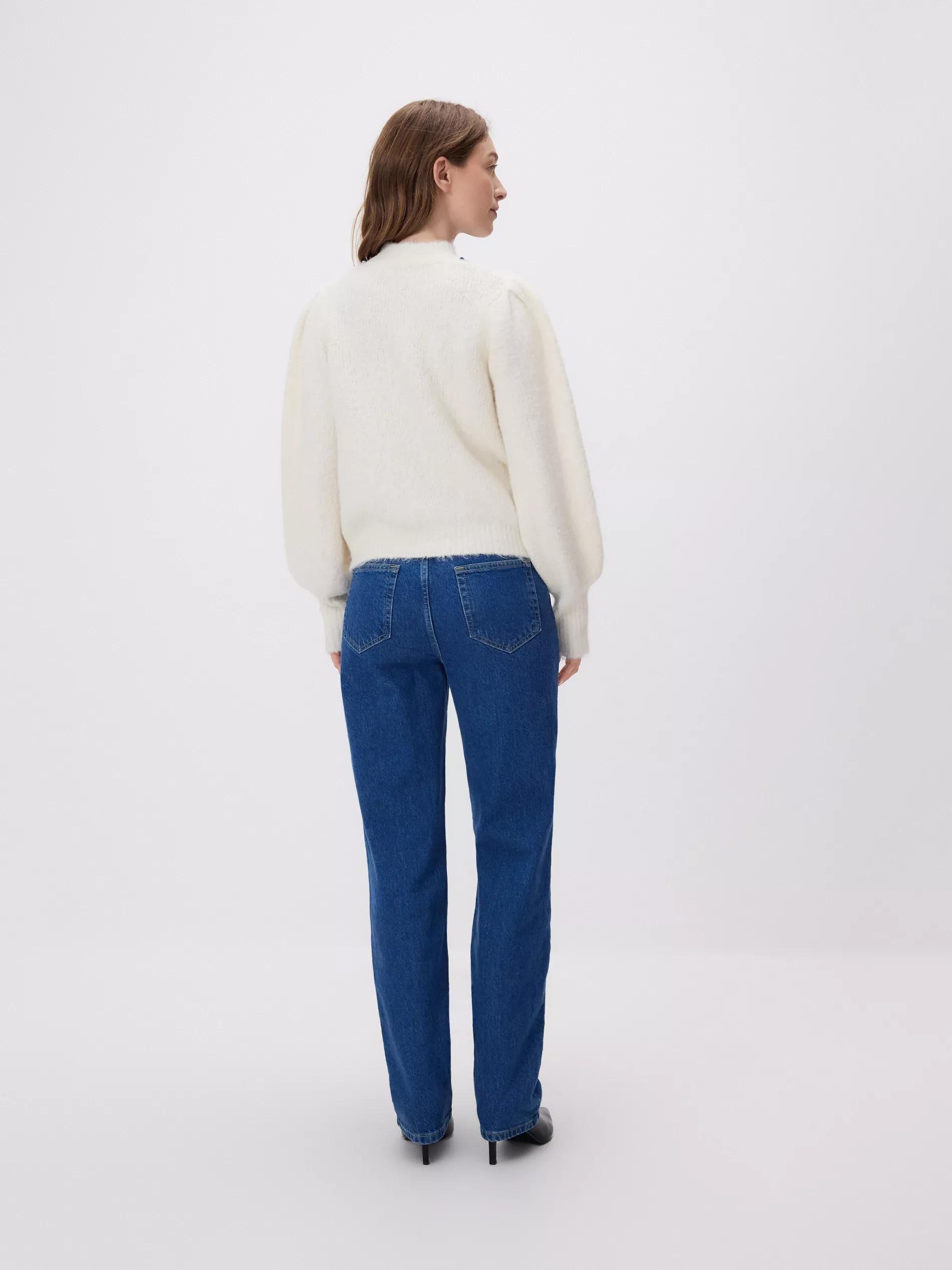 Beige Jumper With Jewellery Appliqu&oslash;&pound;&Acirc;&copy;, Ivory, large image number 3