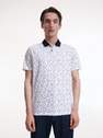 Reserved - White Regular Polo Shirt With A Print