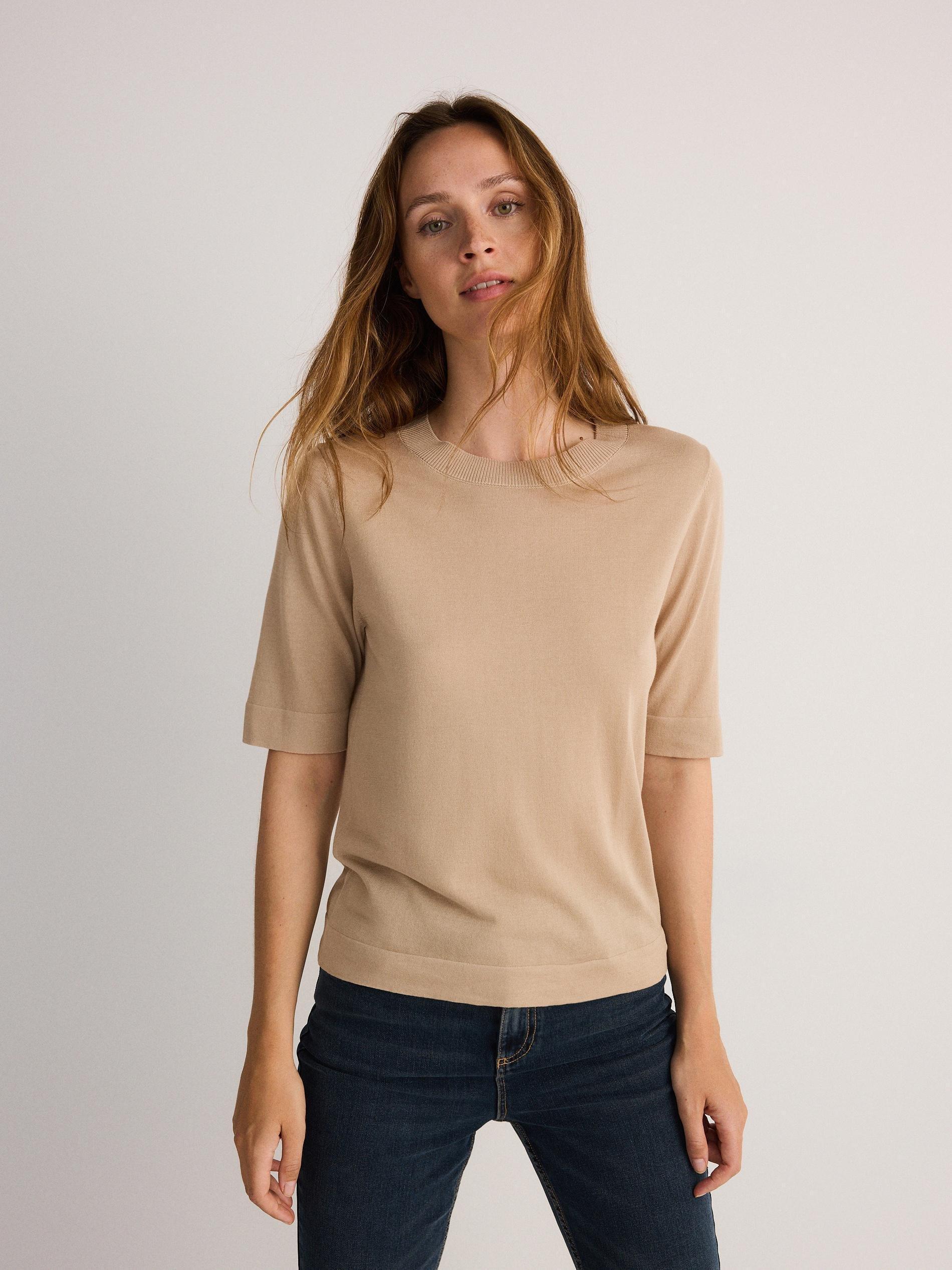 Beige Silk Blend Blouse, , large image number 2