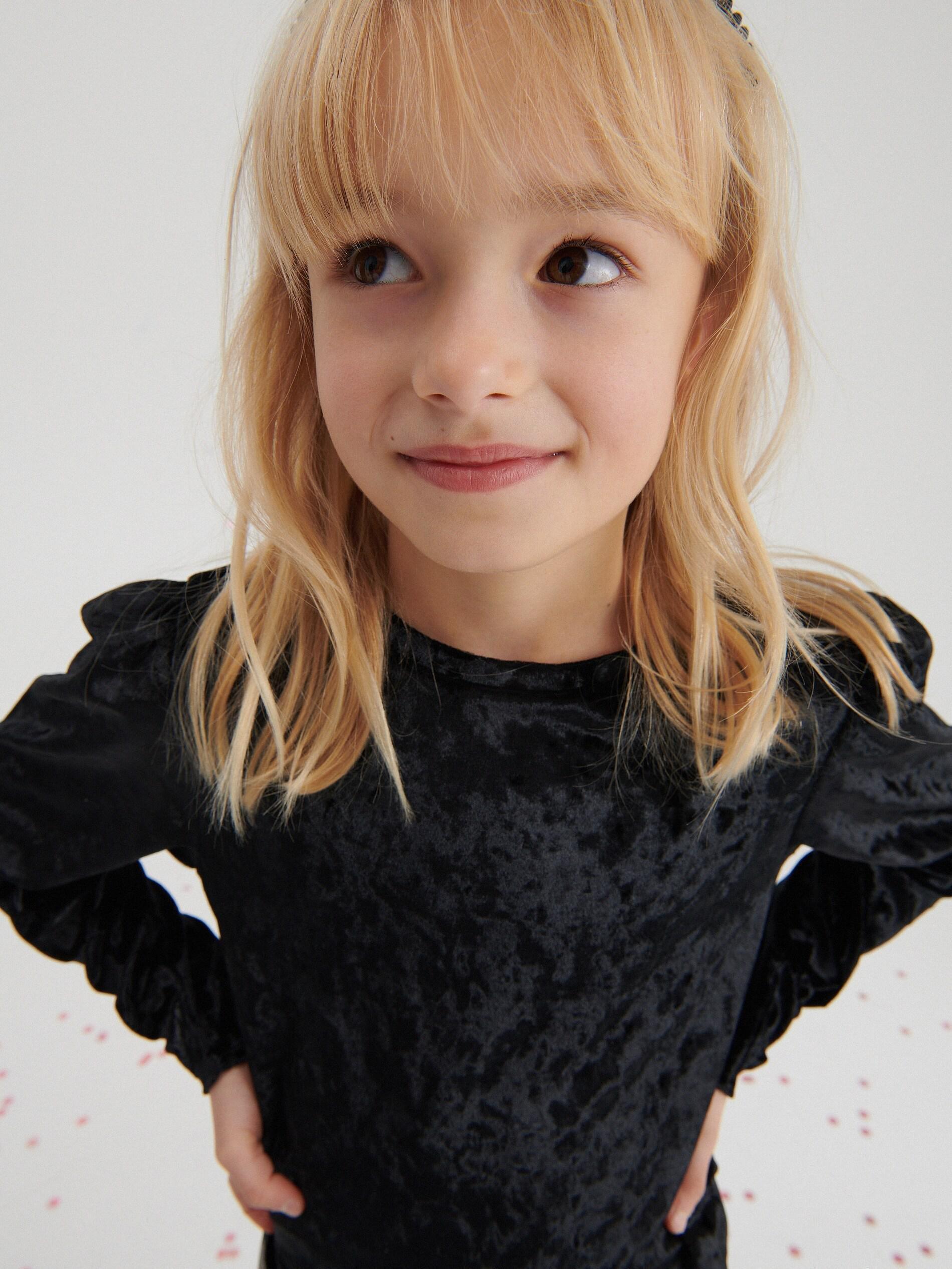 Black Velour Body, Kids Girl, , large image number 1