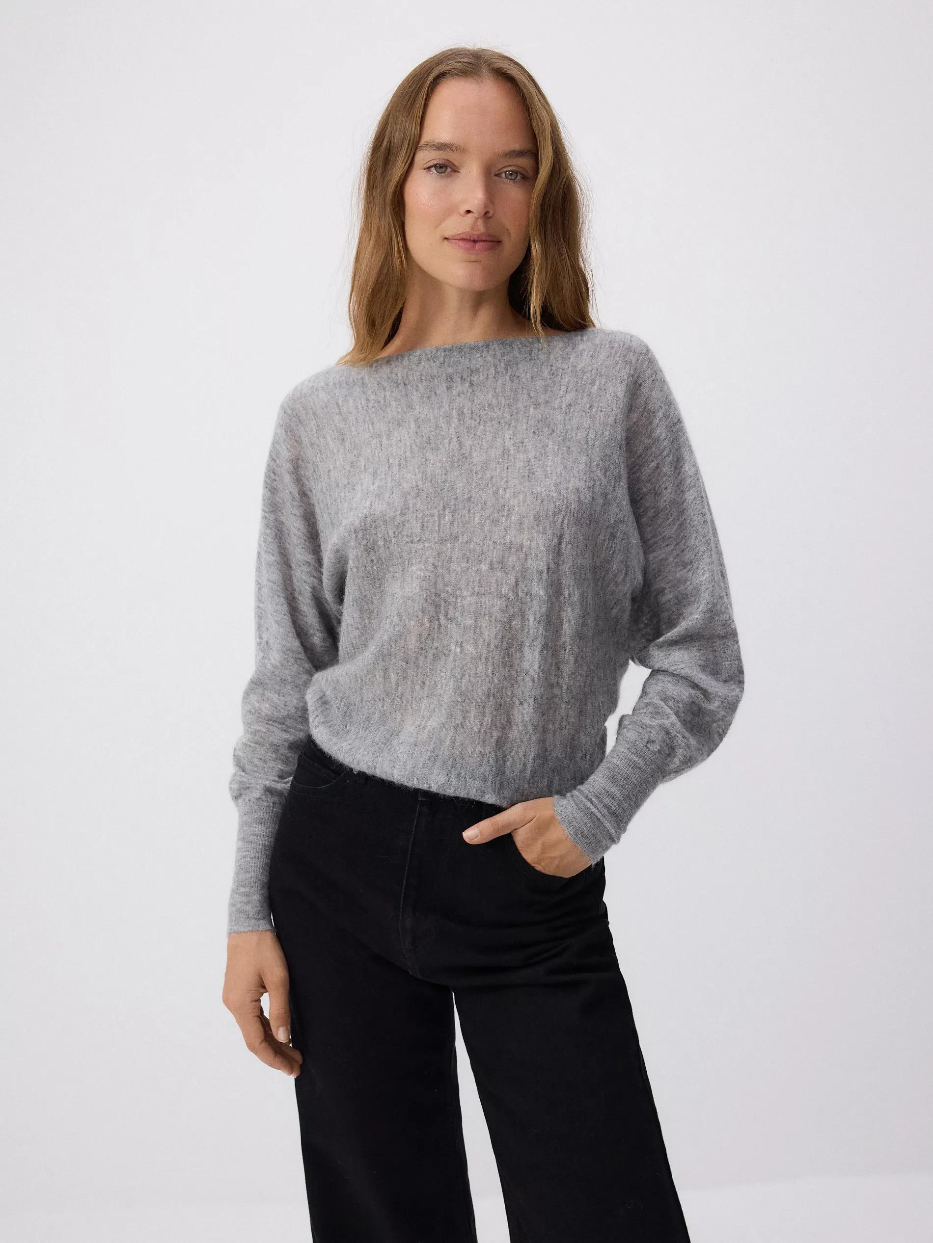 Grey Long Sleeve Sweater, , large image number 0