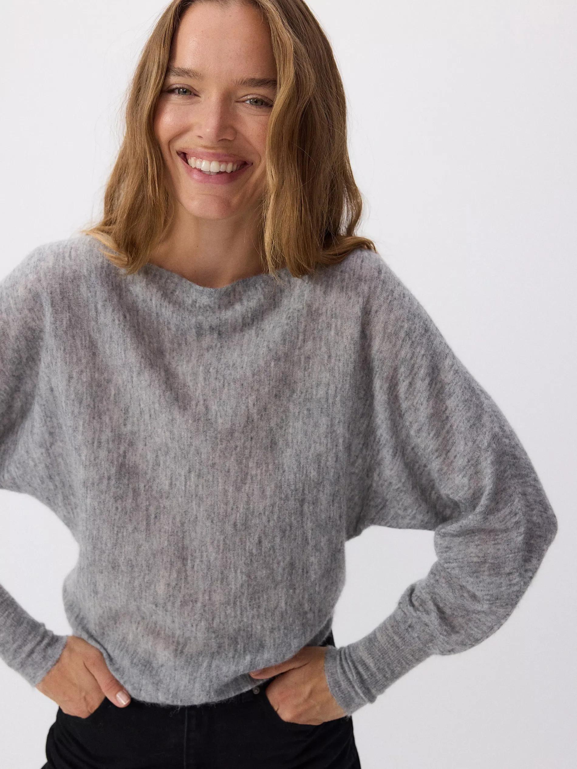 Grey Long Sleeve Sweater, , large image number 2