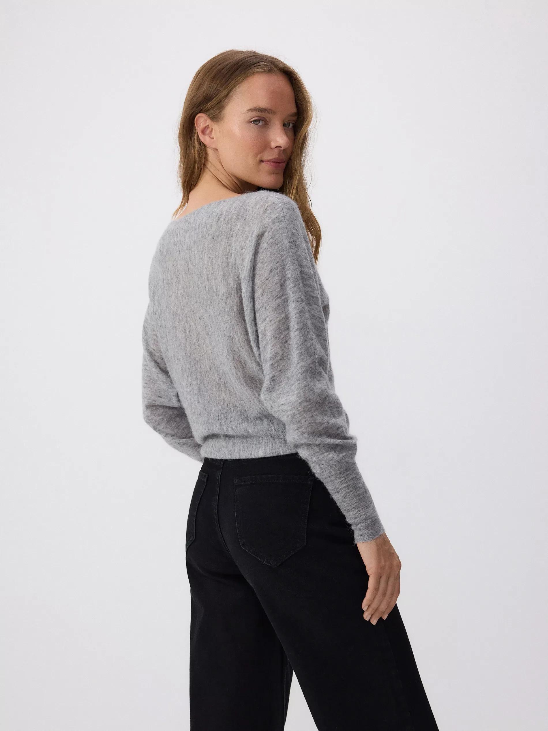 Grey Long Sleeve Sweater, , large image number 3