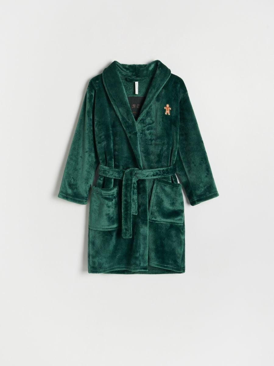 Green Boys` Dressing Gown, , large image number 0