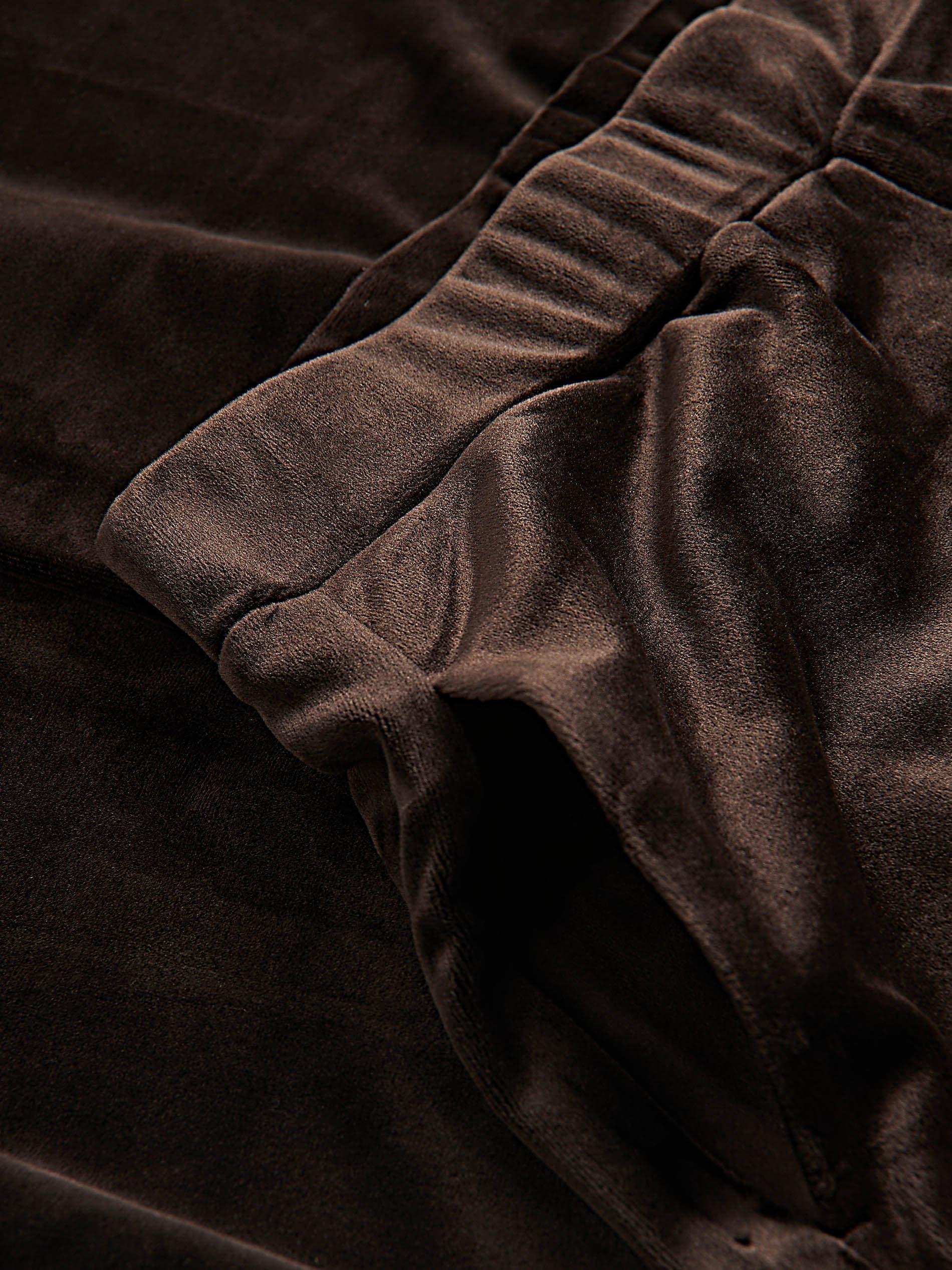 Brown Velour Trousers, Brown, large image number 4