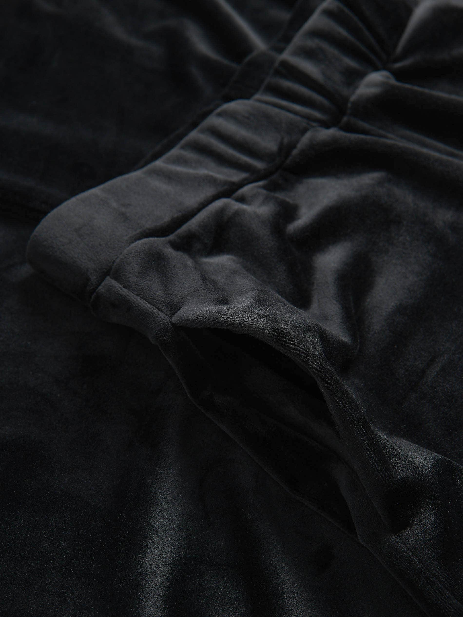 Black Velour Trousers, Black, large image number 4