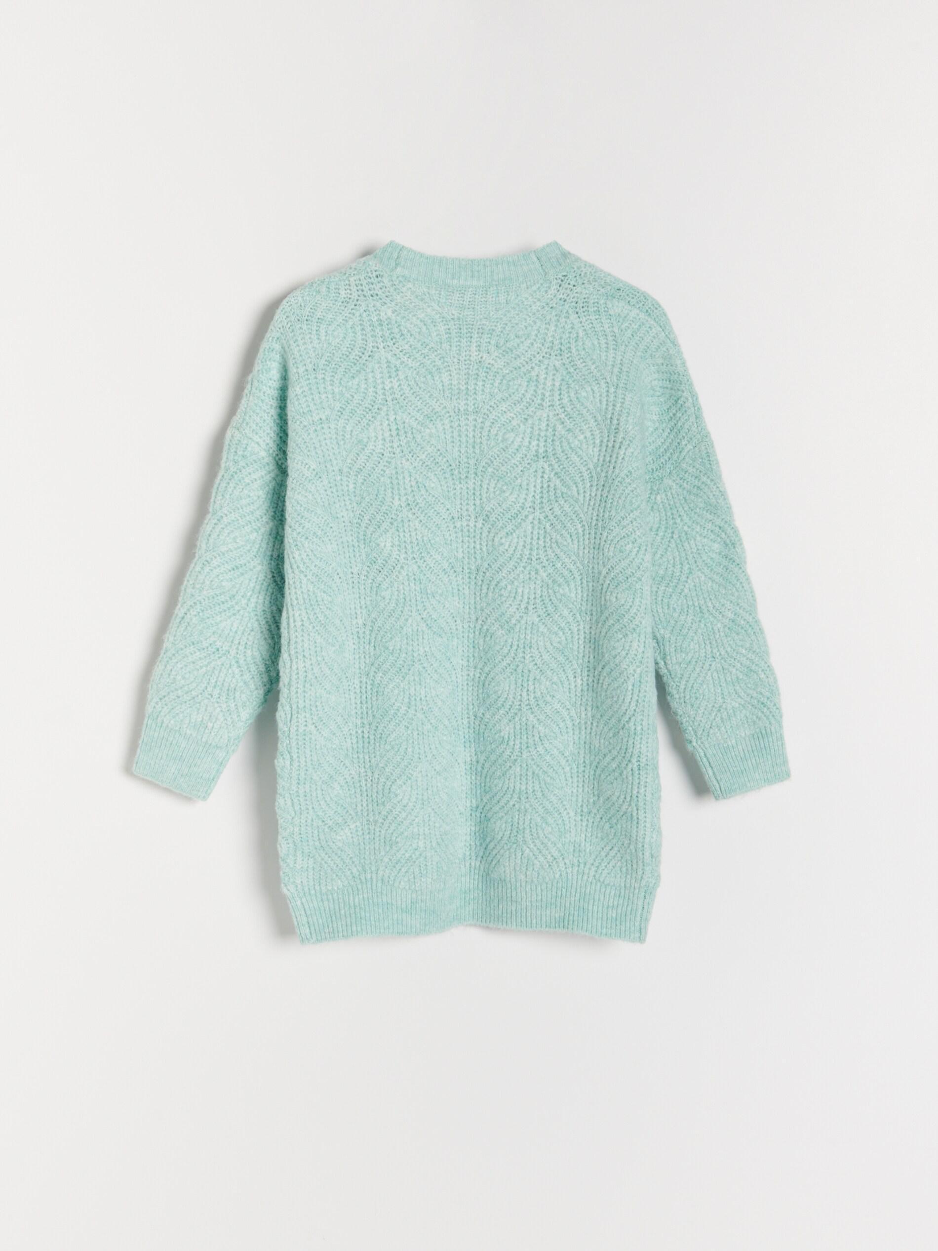 Light Turquoies Cardigan With A Decorative Weave, Kids Girl, , large image number 1