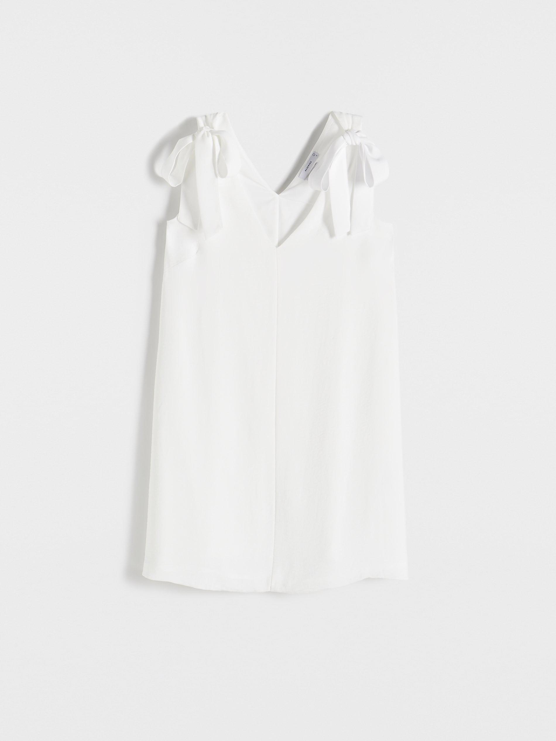 White Tie Waist Dress, , large image number 0