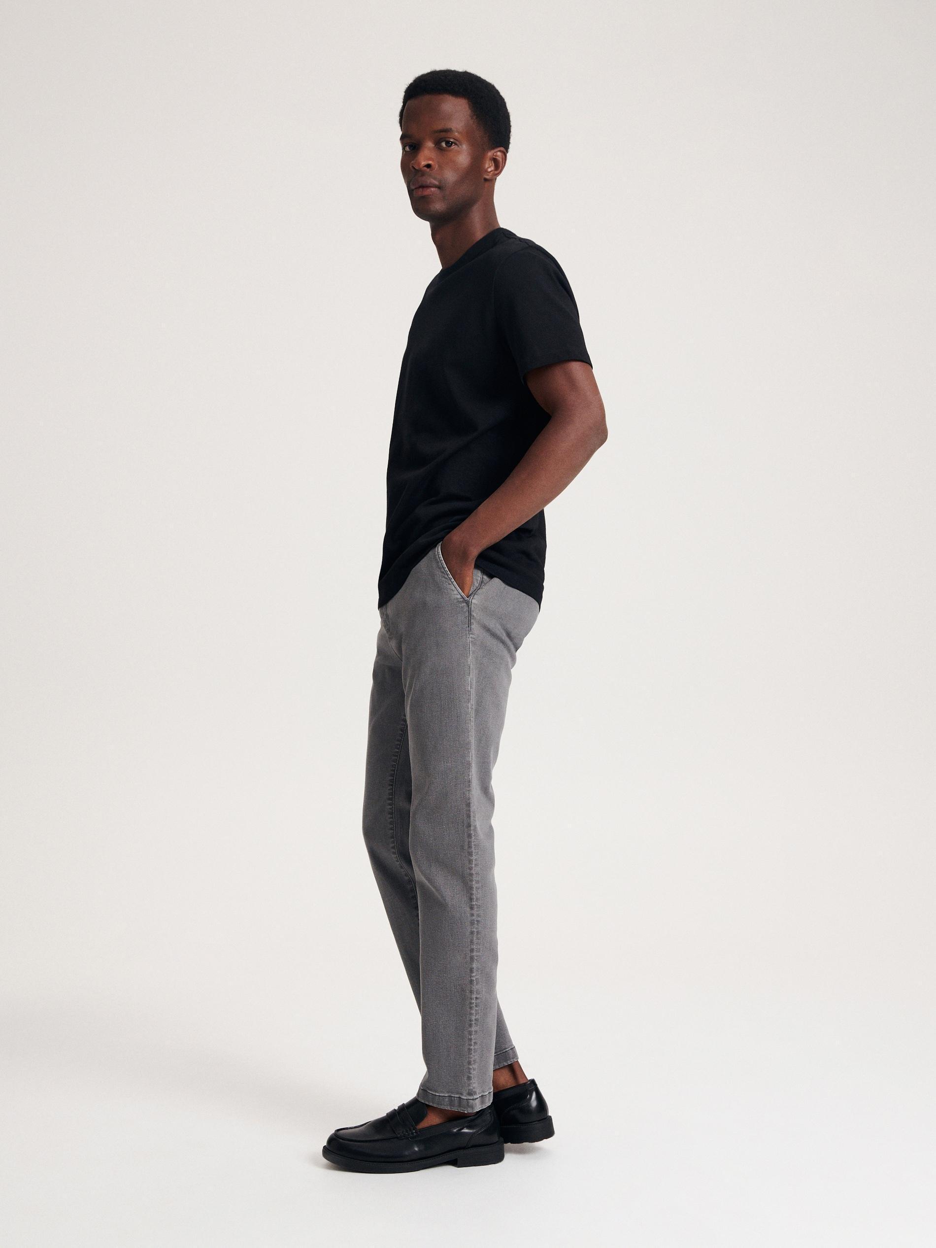 Grey Slim Chino Jeans, , large image number 1