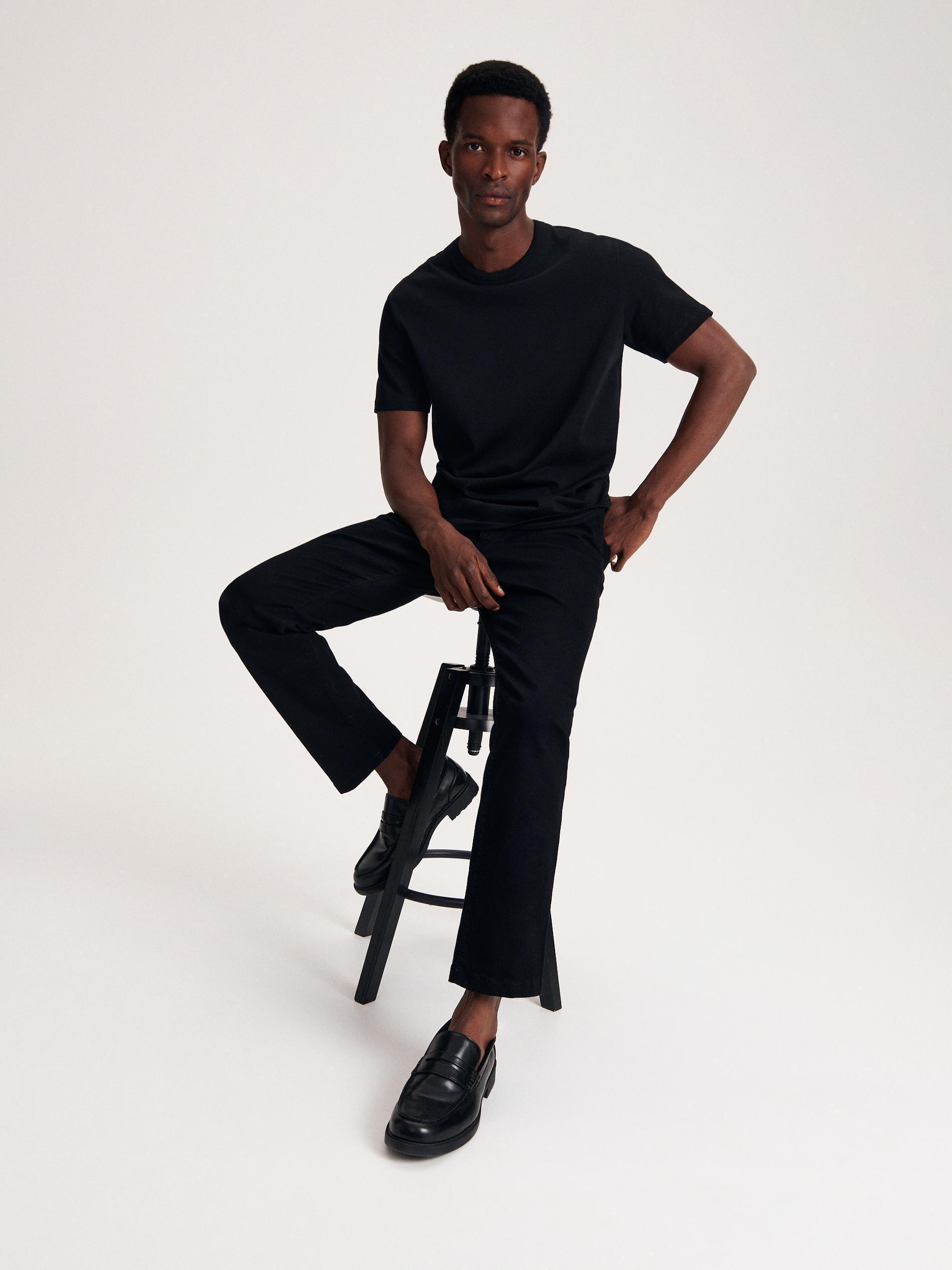 Black Slim Chino Jeans, , large image number 0