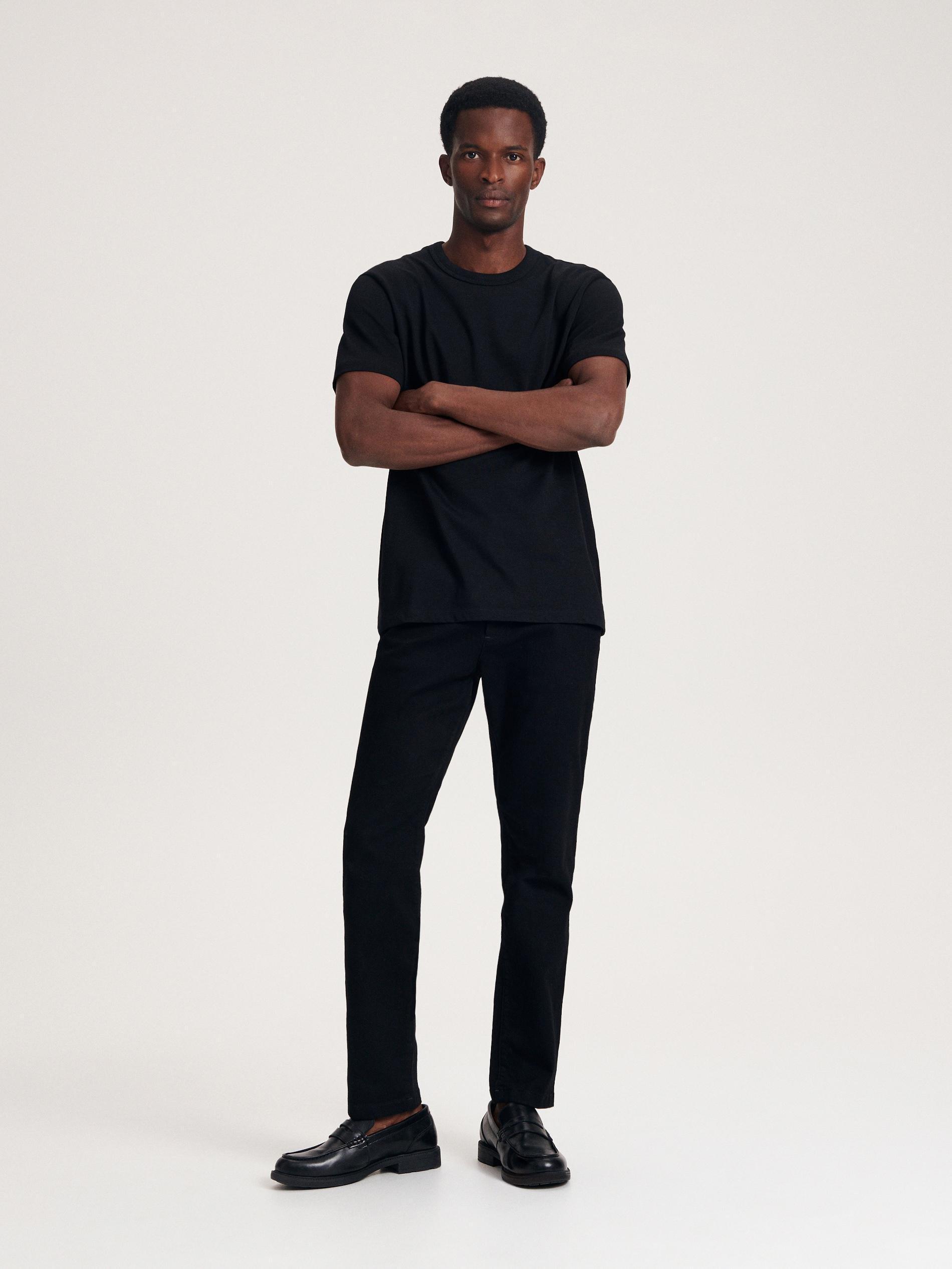 Black Slim Chino Jeans, , large image number 3