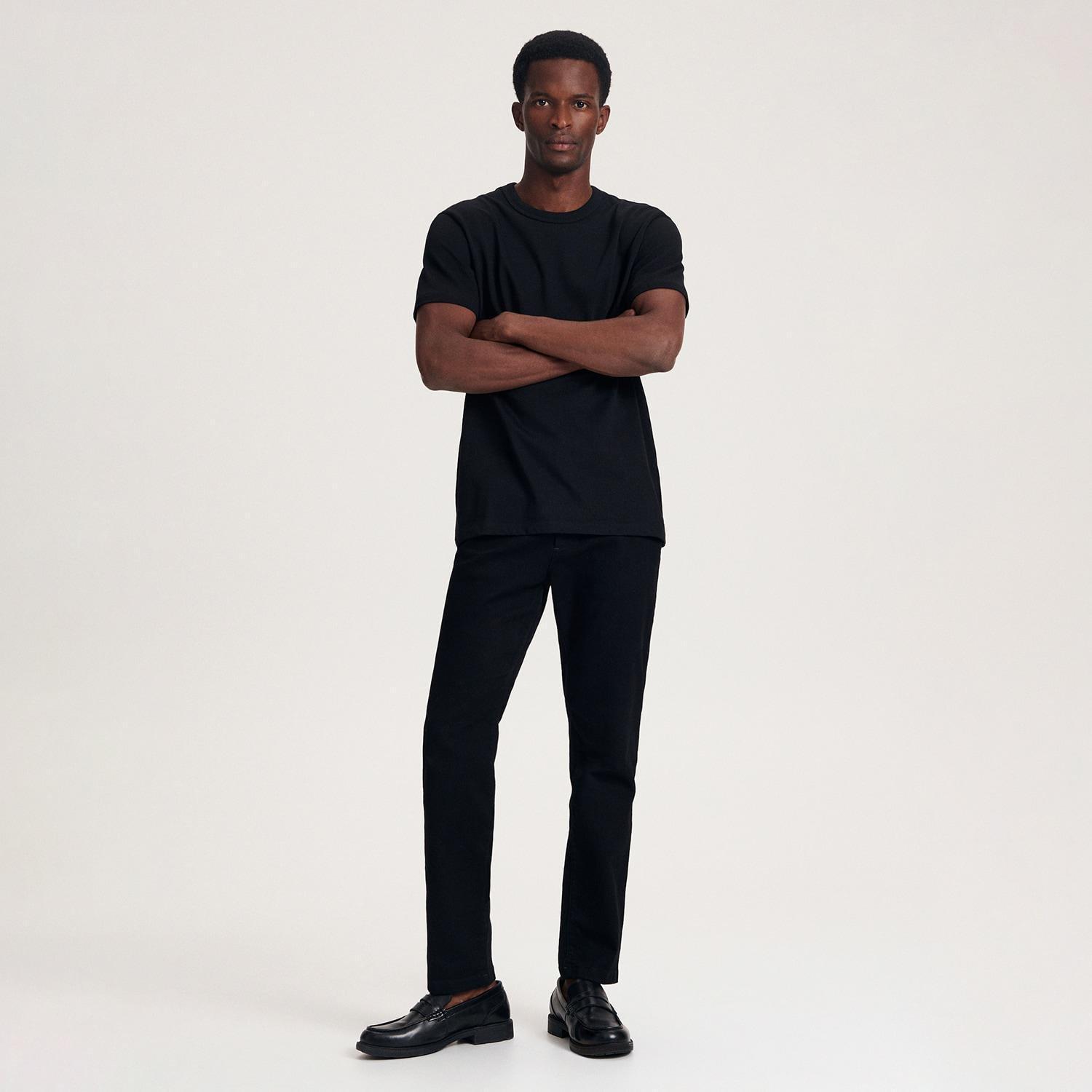 Black Slim Chino Jeans, , large image number 4